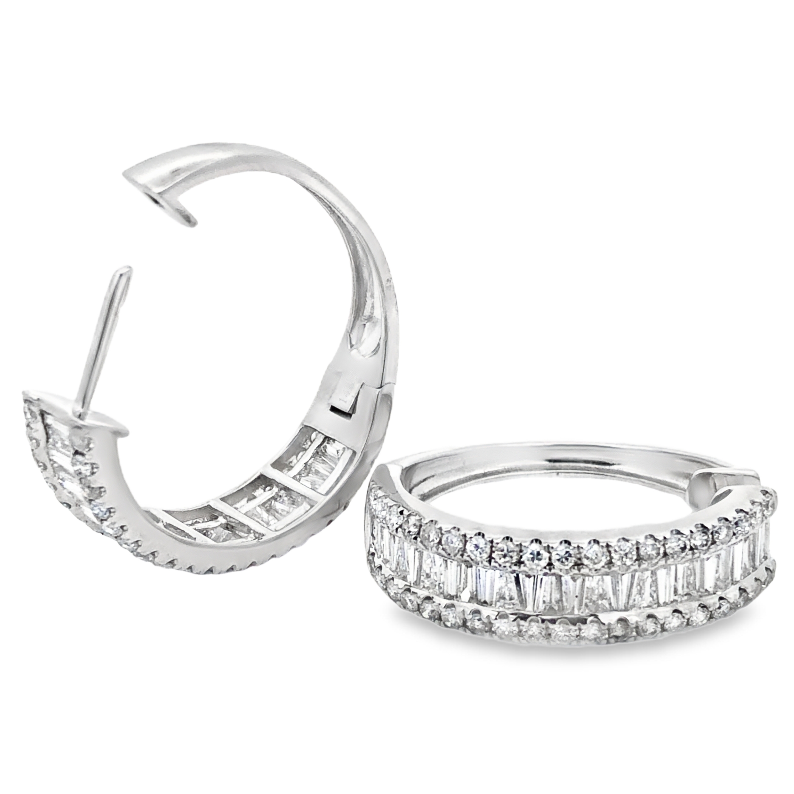 Stunning Diamond Hoop Earrings
