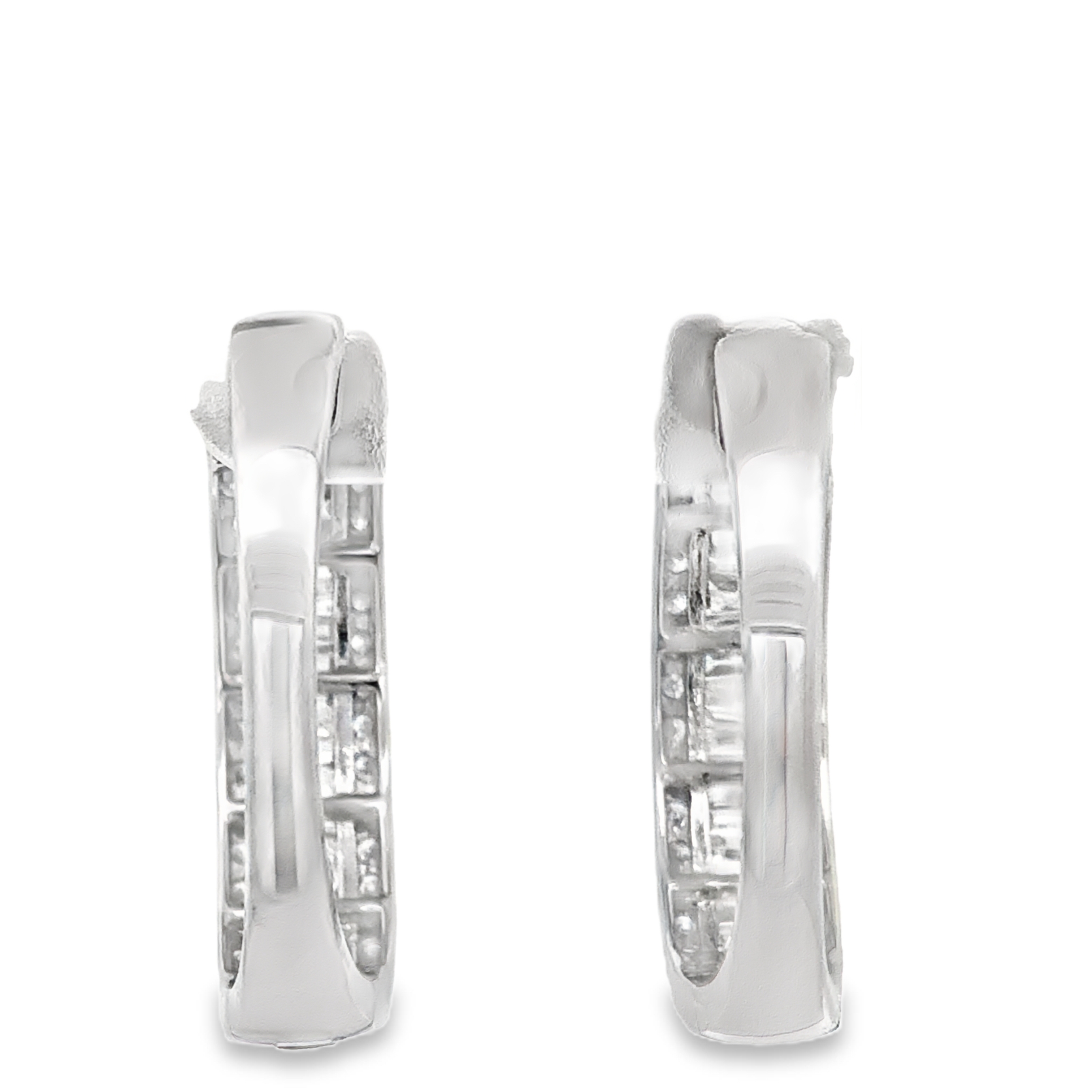 Stunning Diamond Hoop Earrings