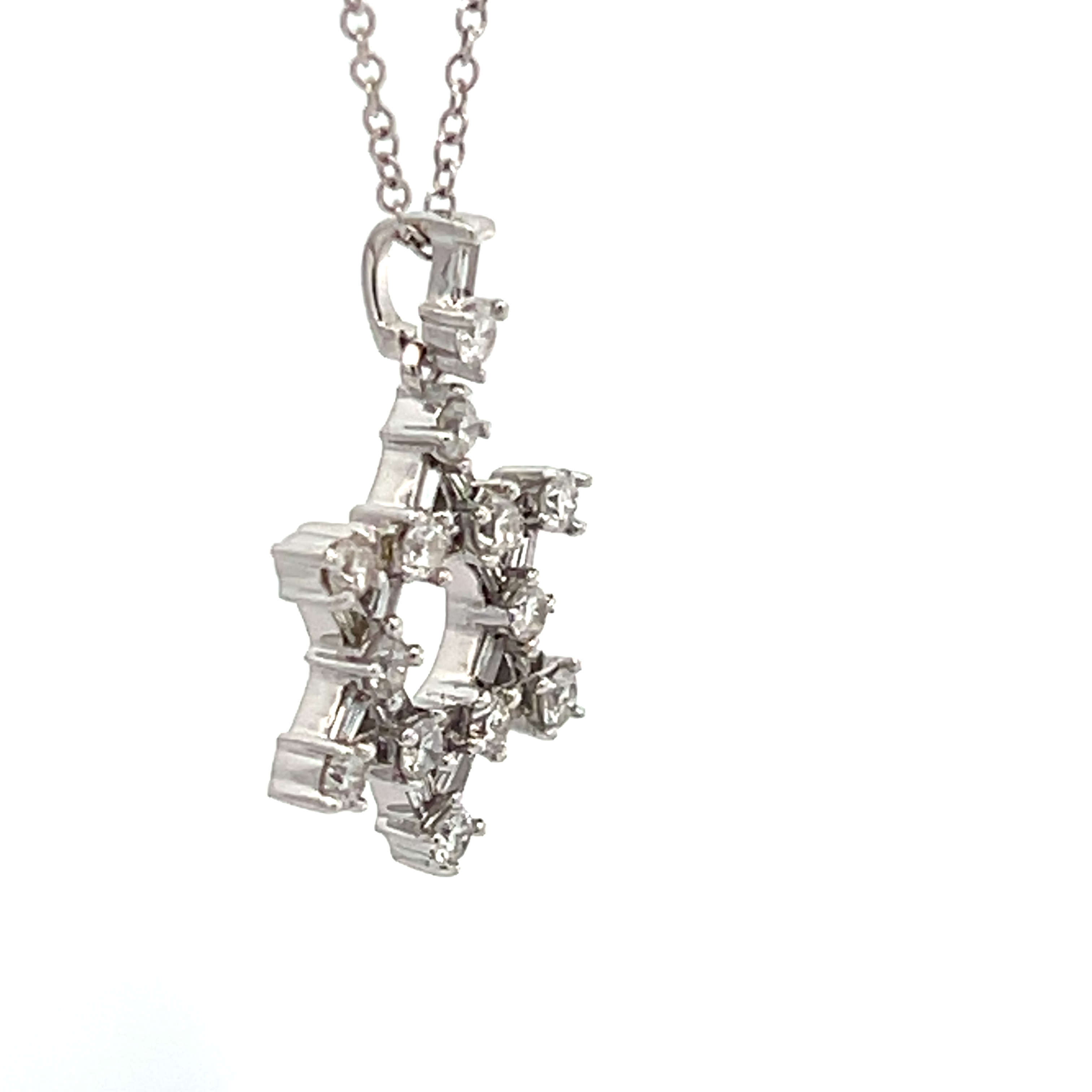 Diamond Star of David Pendant on Chain