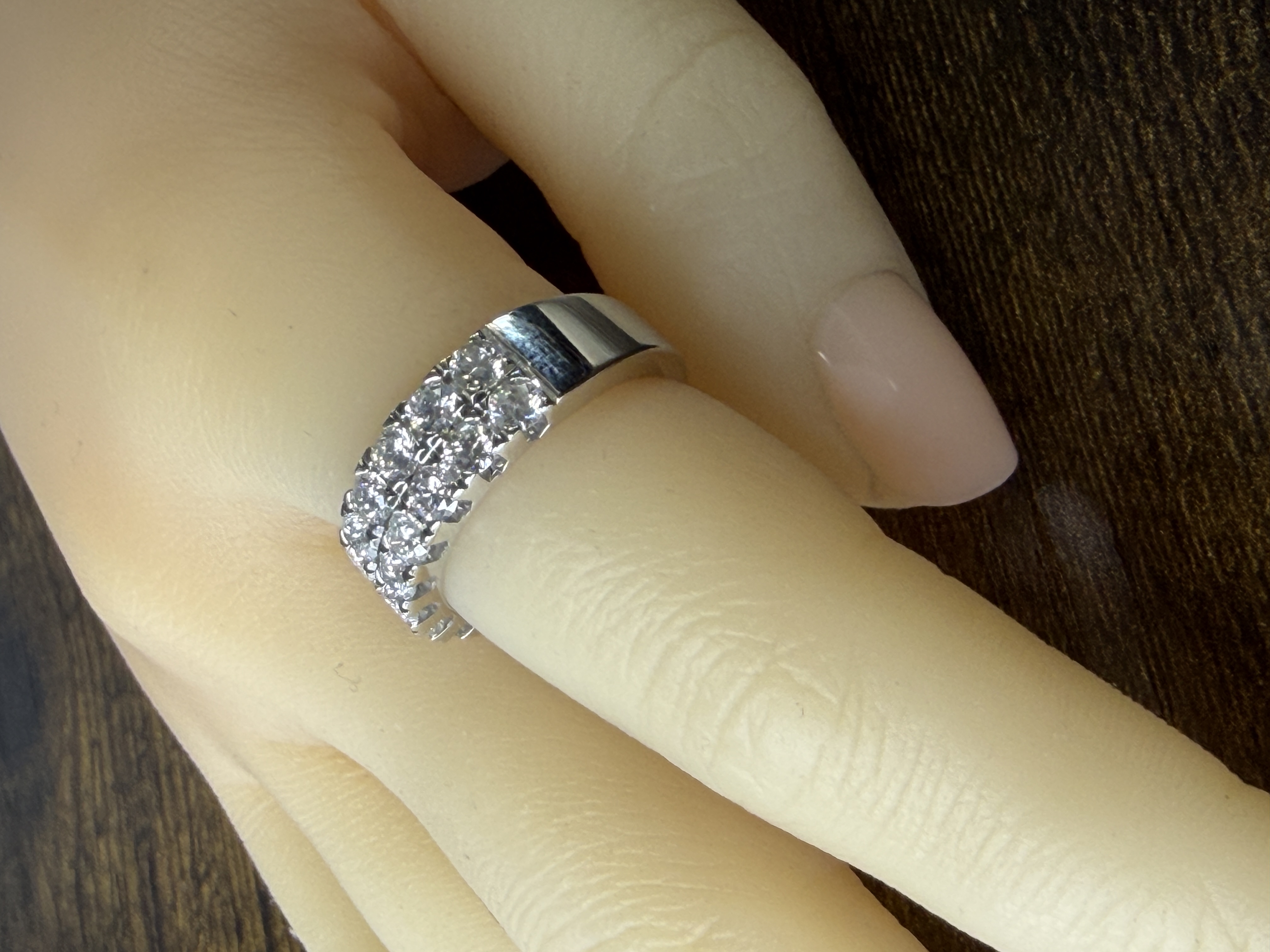 Double Row Diamond Band