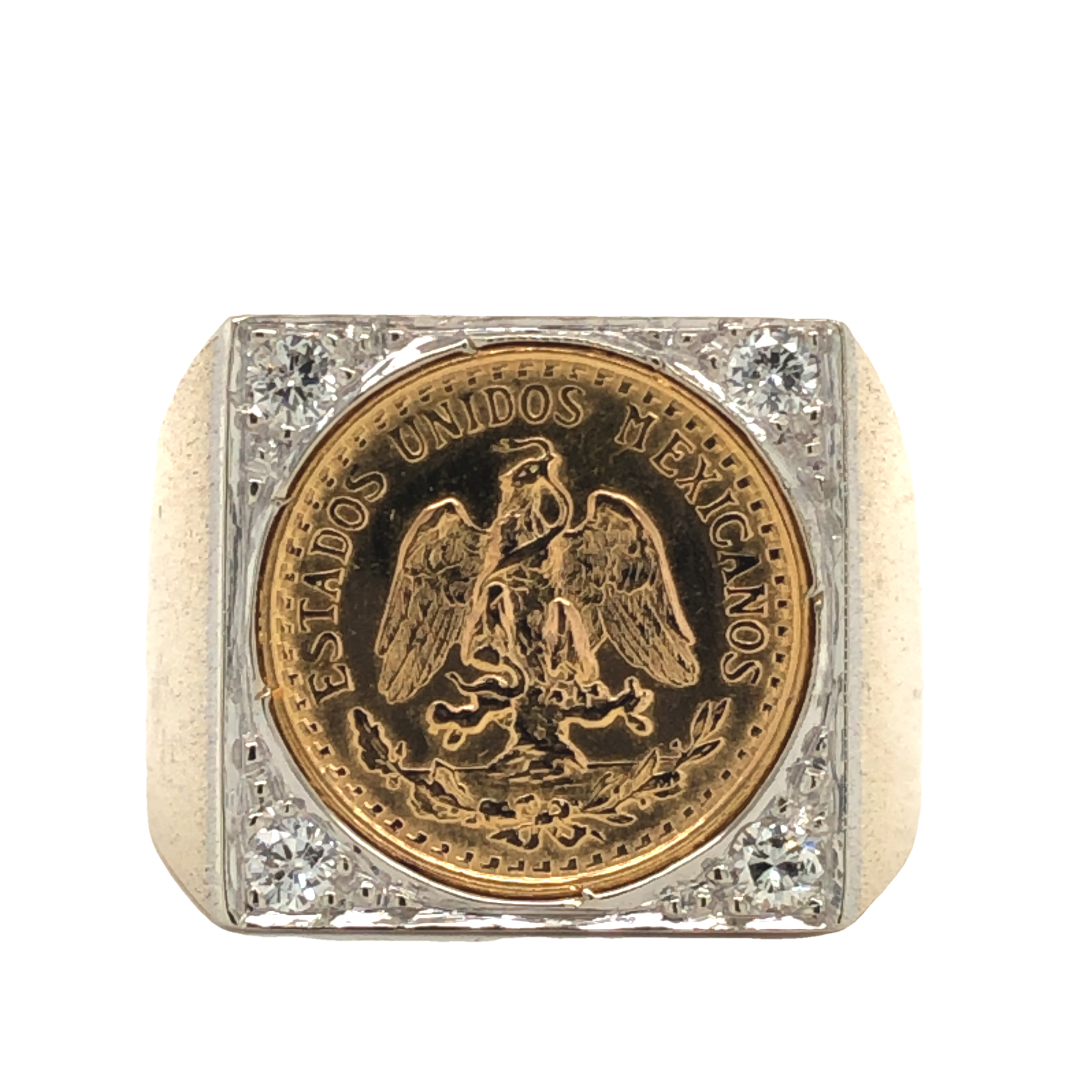 Men's Ring 2 Pesos Gold Coin