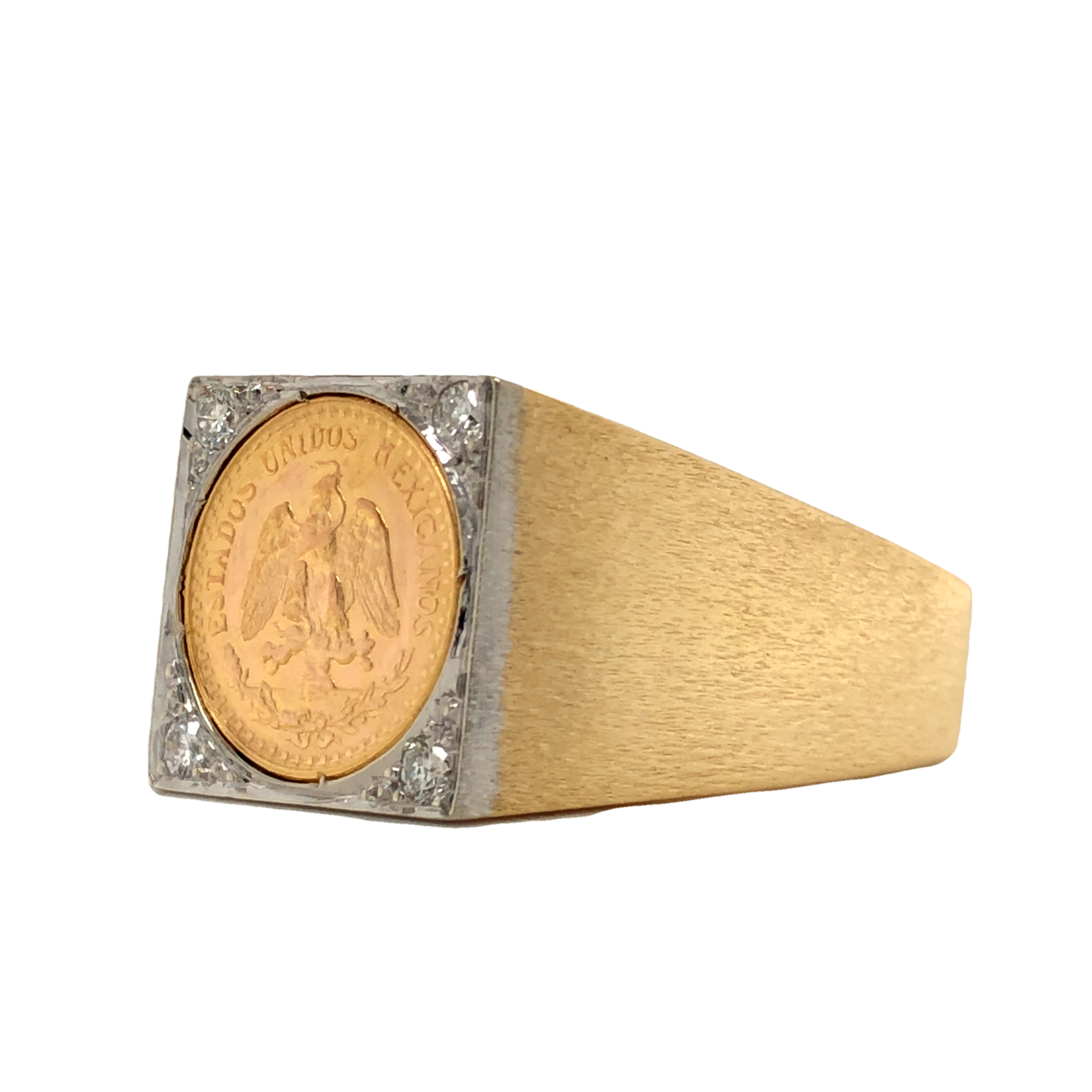 Men's Ring 2 Pesos Gold Coin