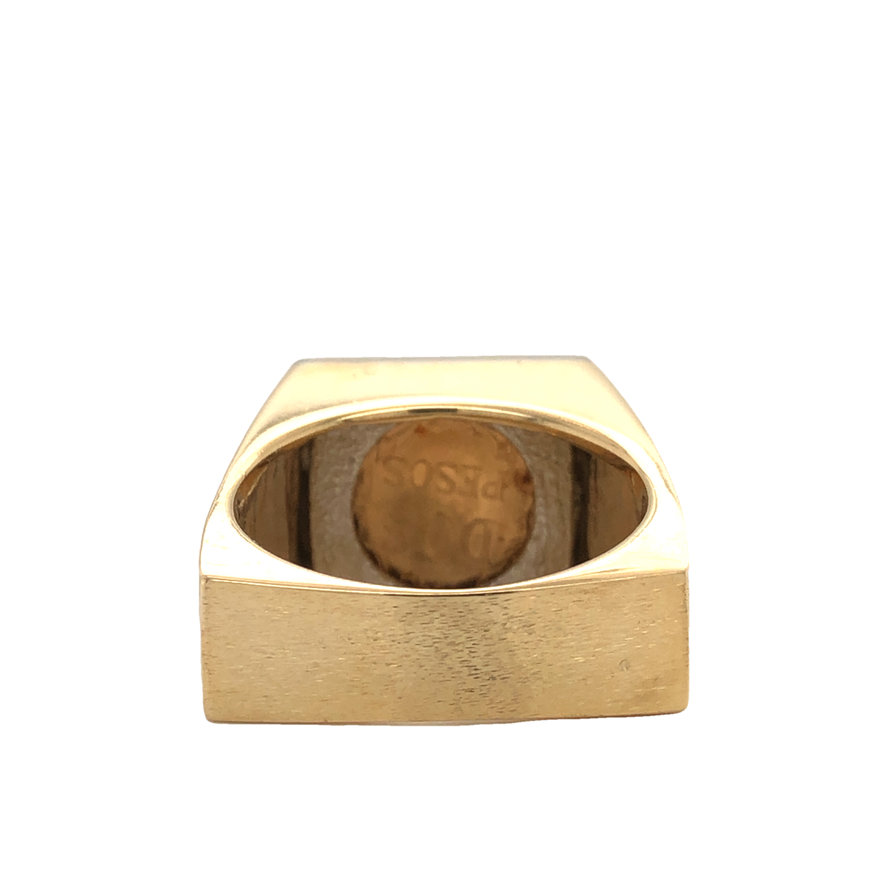 Men's Ring 2 Pesos Gold Coin