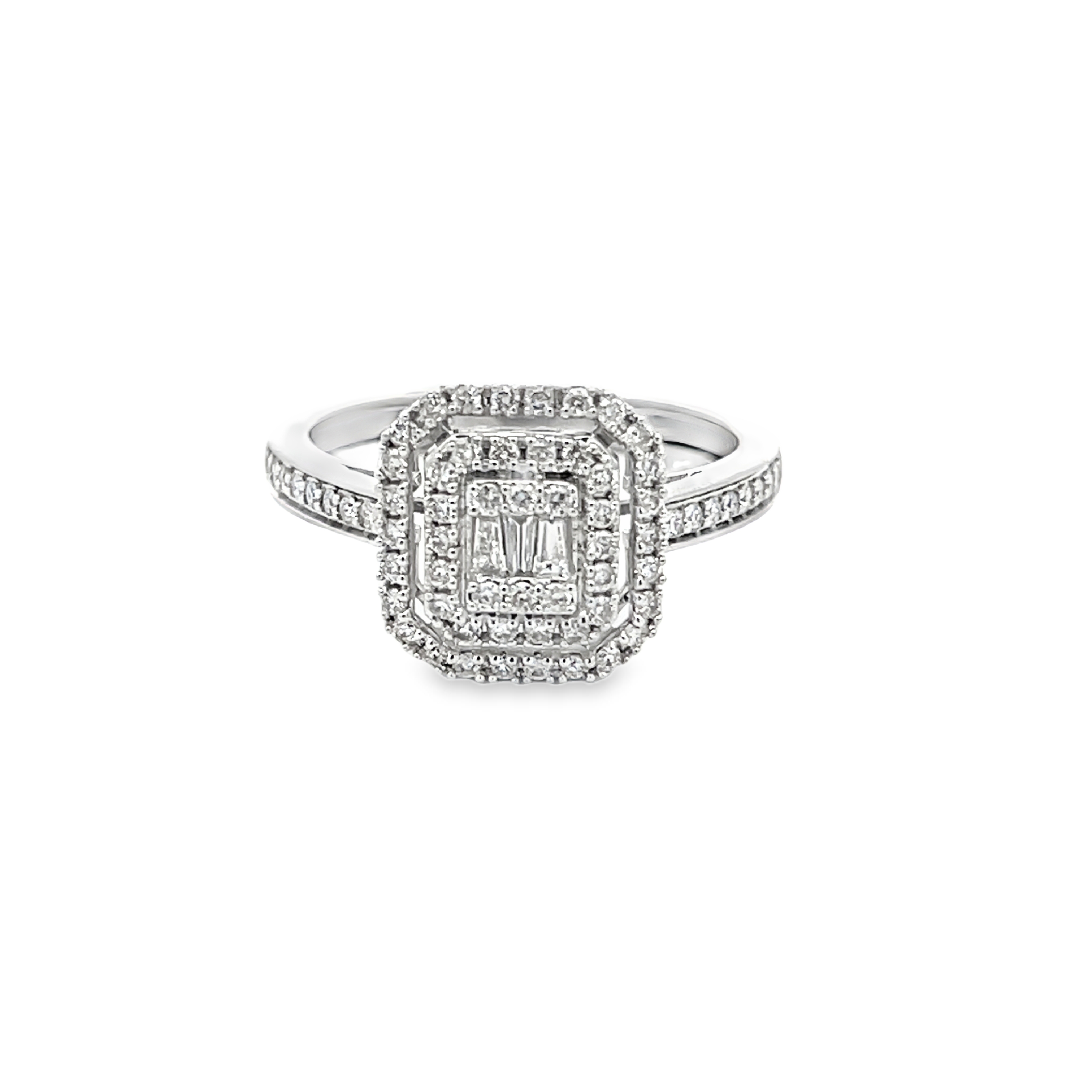 Double Halo Diamond Ring