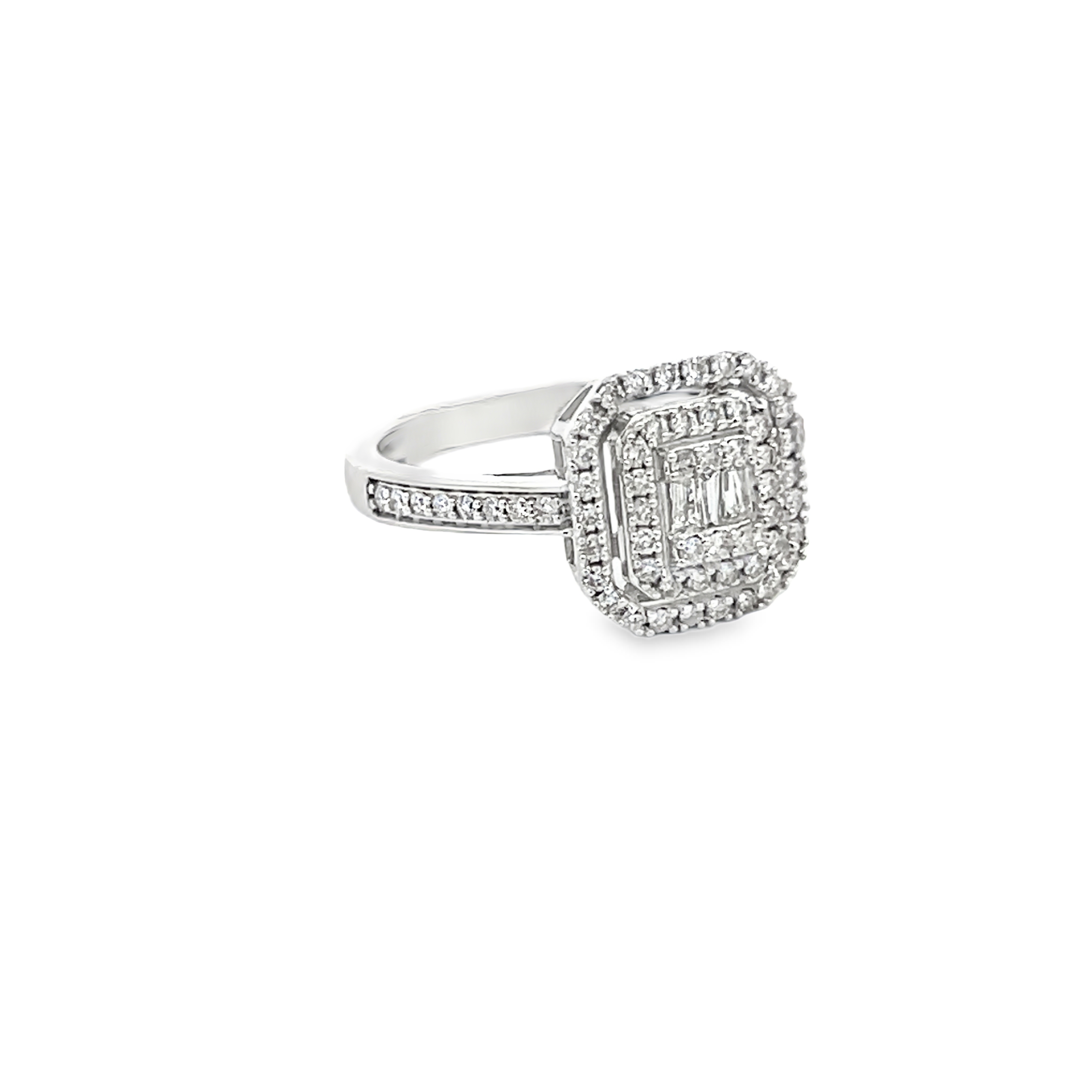 Double Halo Diamond Ring