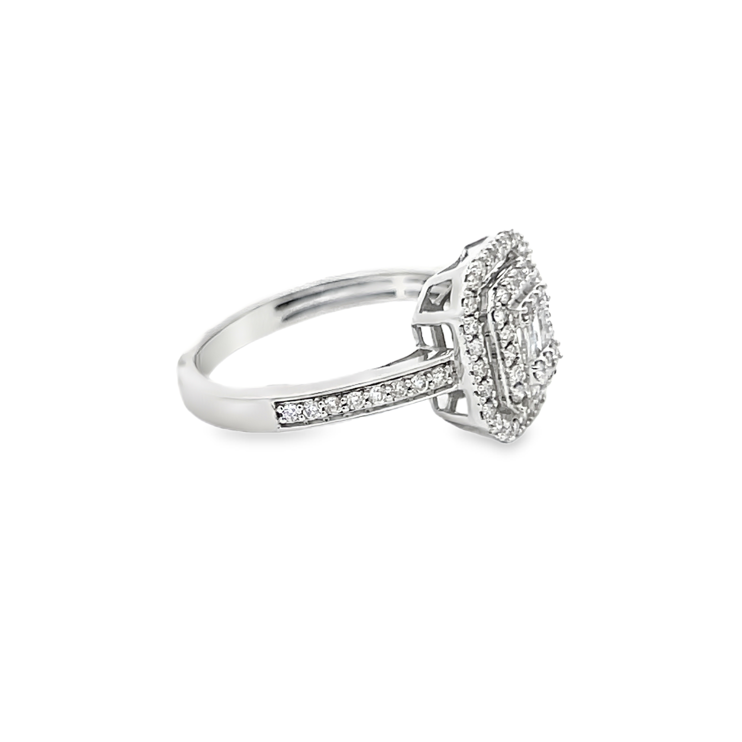 Double Halo Diamond Ring