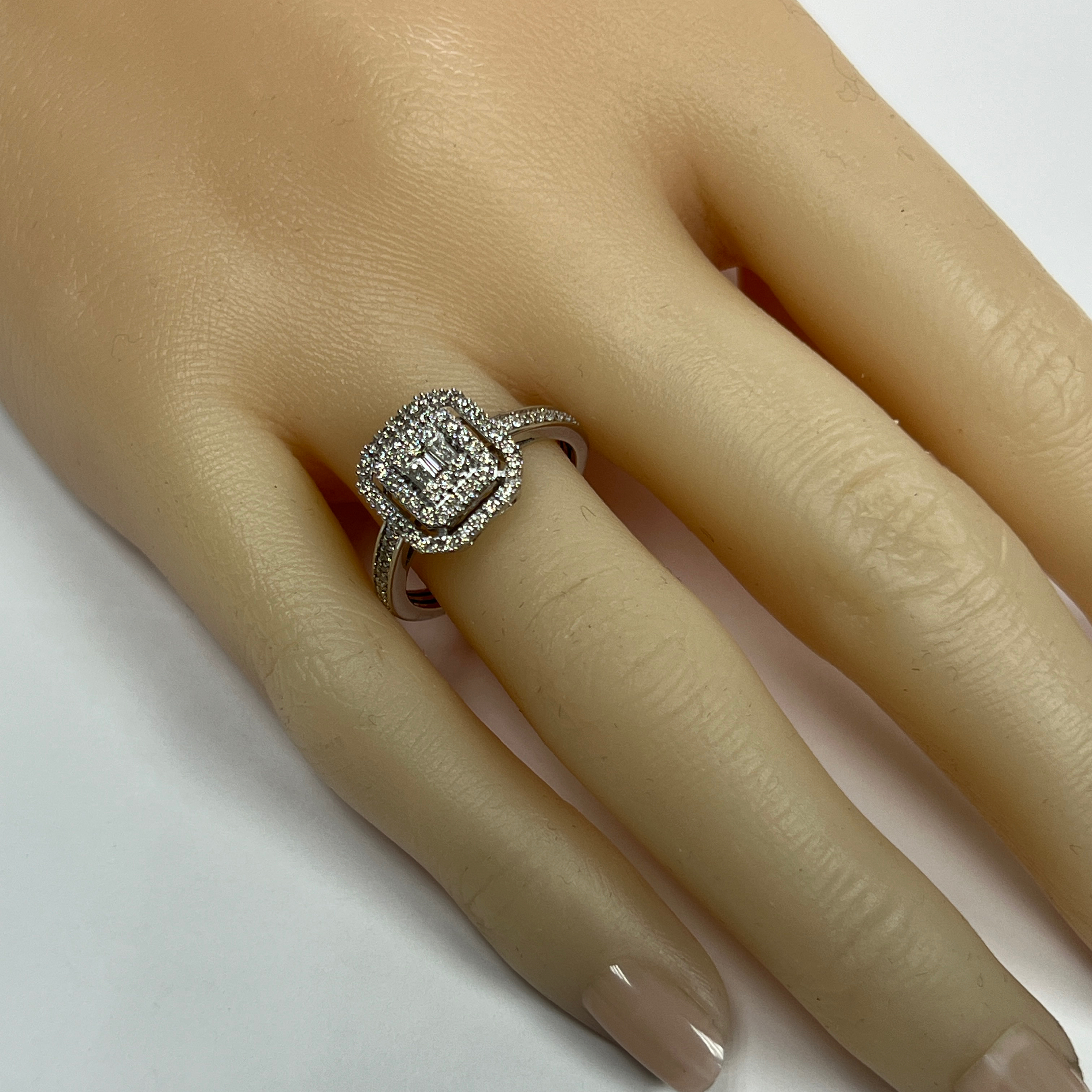 Double Halo Diamond Ring
