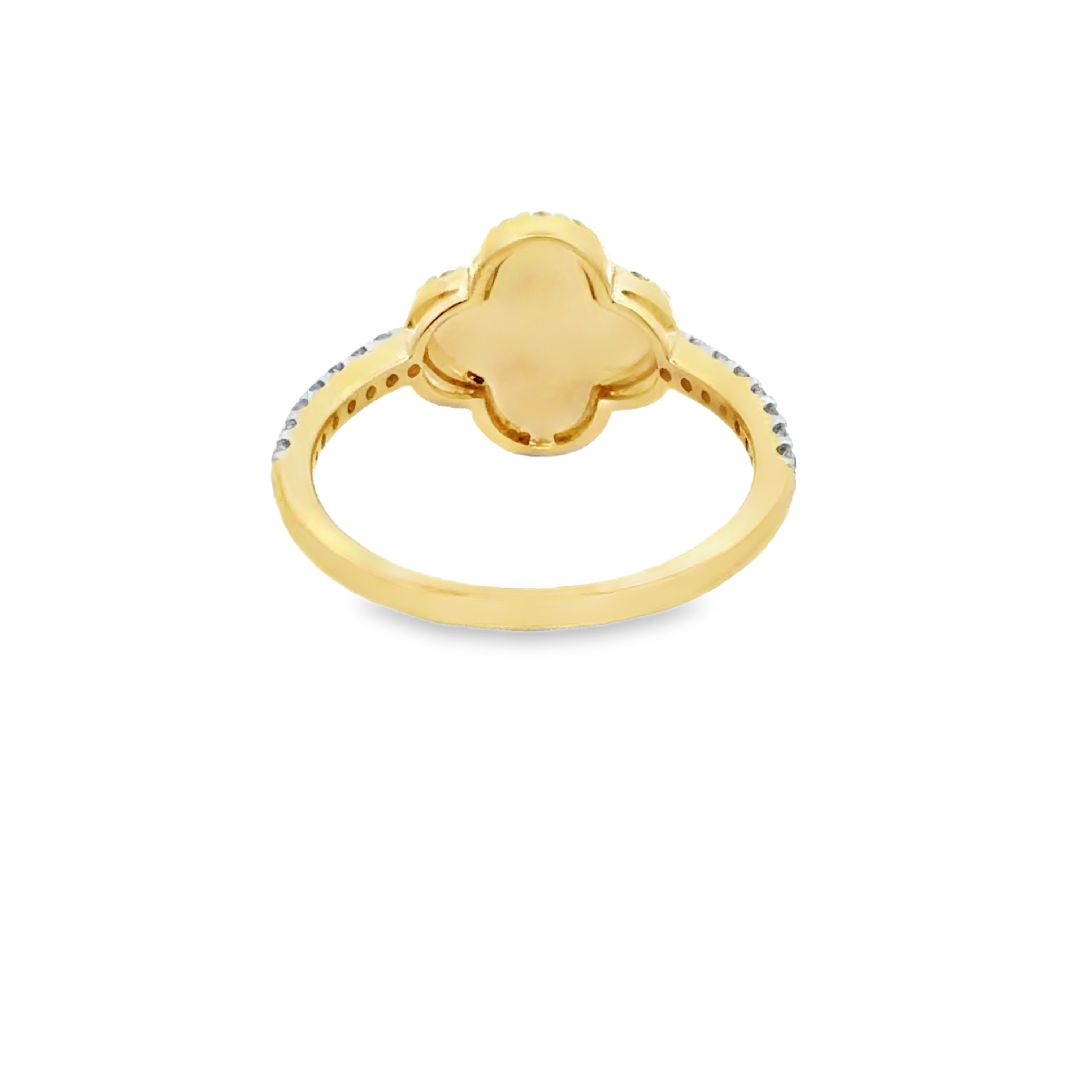 14K Quatrefoil Diamond Ring