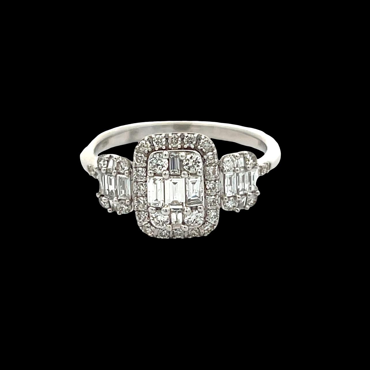 14K White Gold Diamond Ring