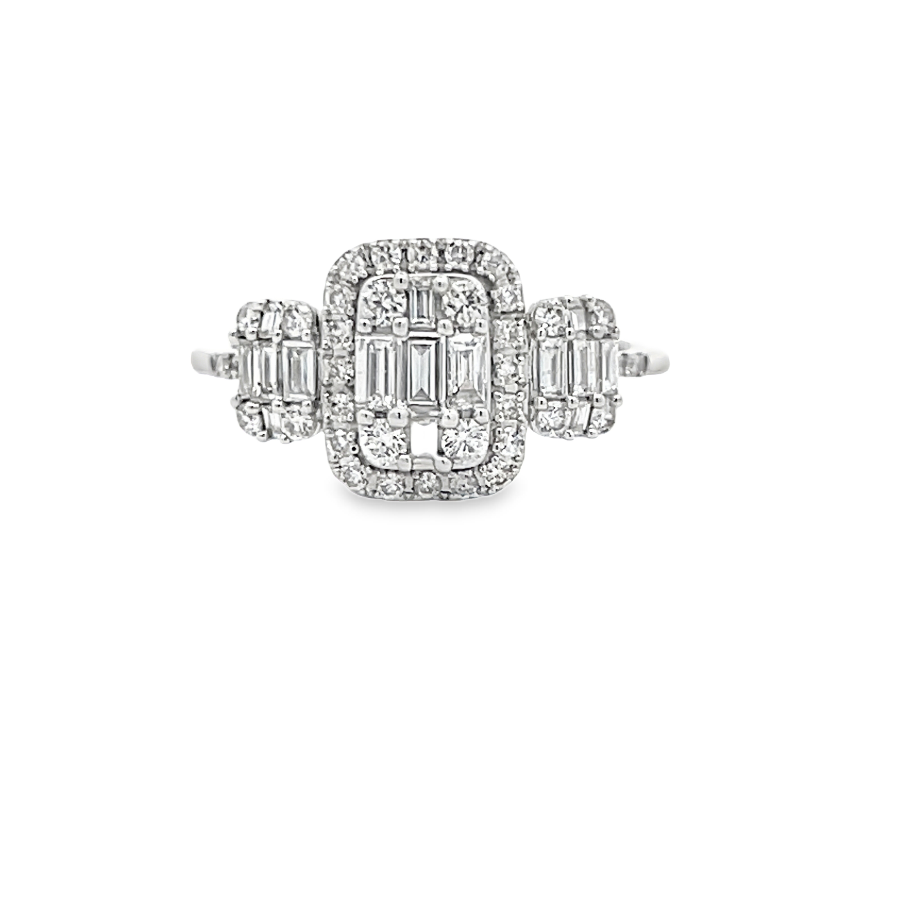 14K White Gold Diamond Ring