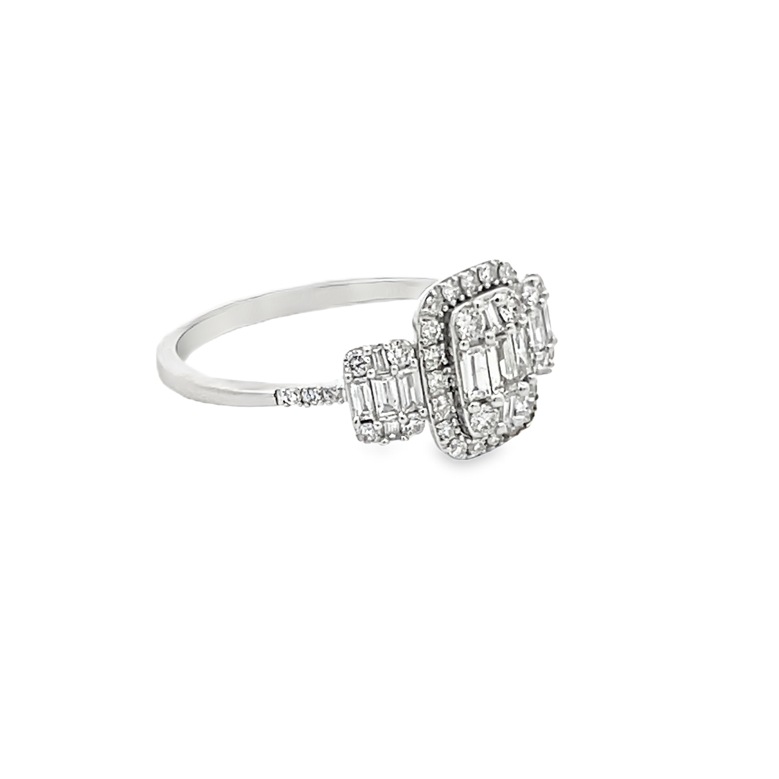 14K White Gold Diamond Ring