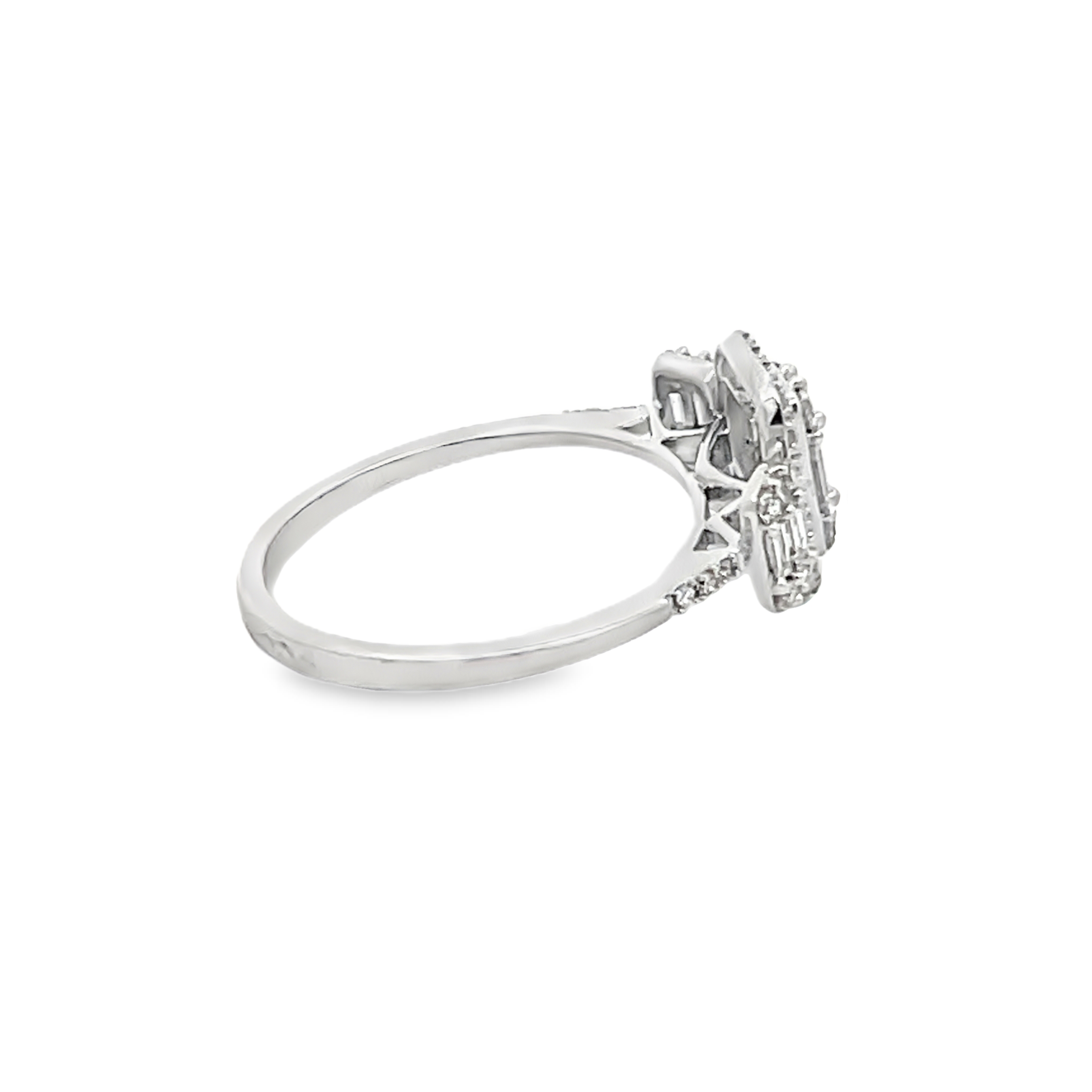 14K White Gold Diamond Ring