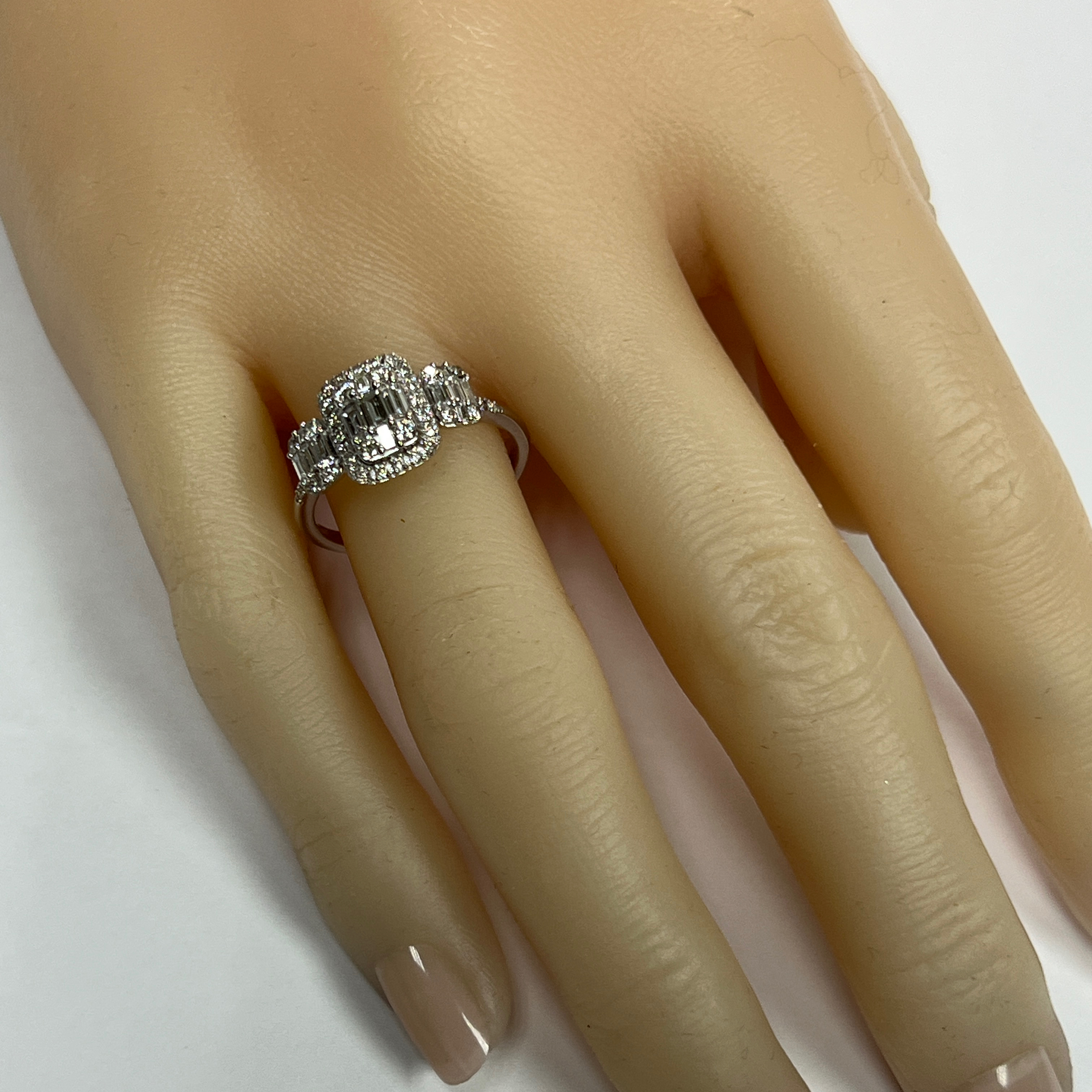 14K White Gold Diamond Ring
