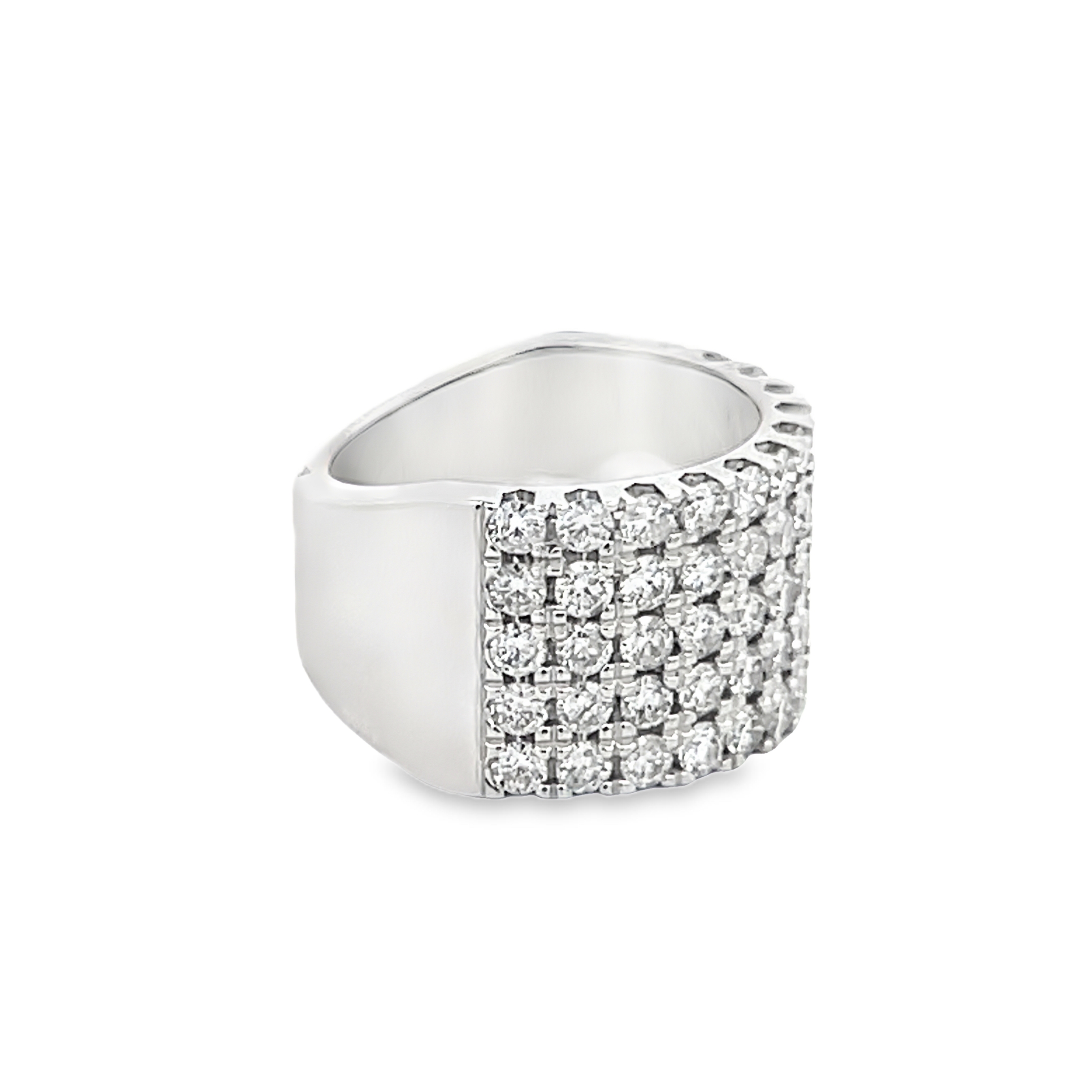 5 Row Wide Diamond Band Ring