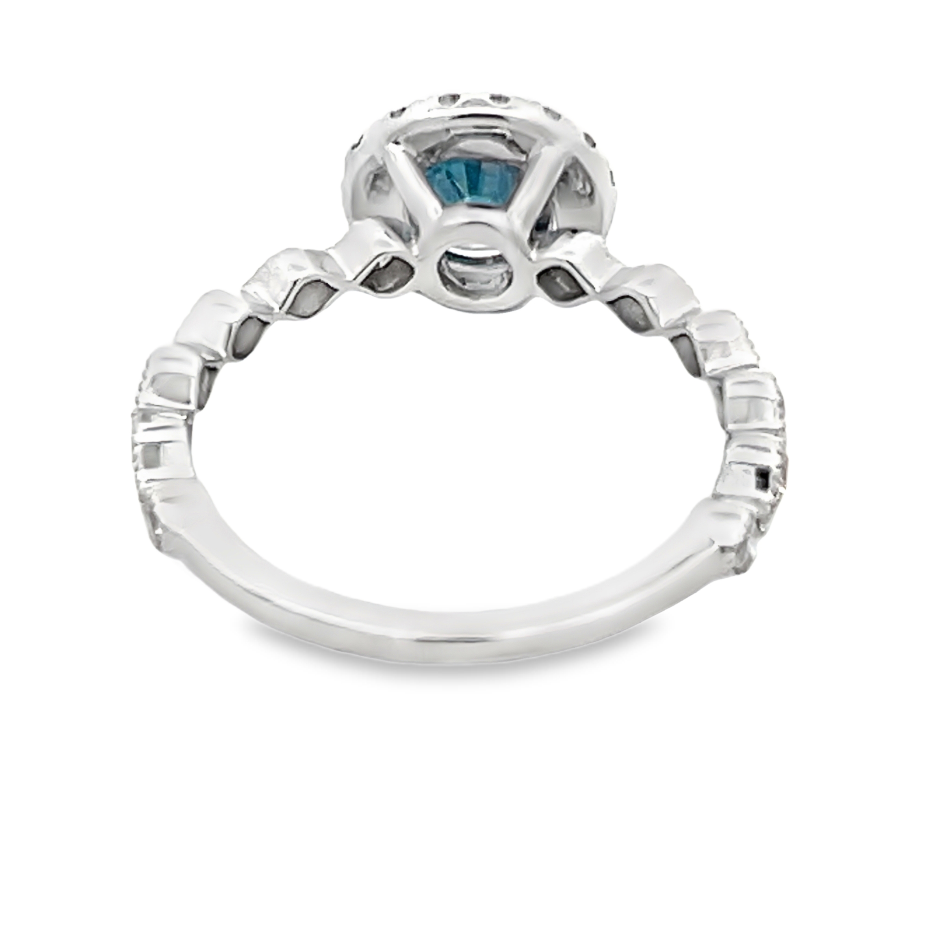 Blue & White Diamond Ring