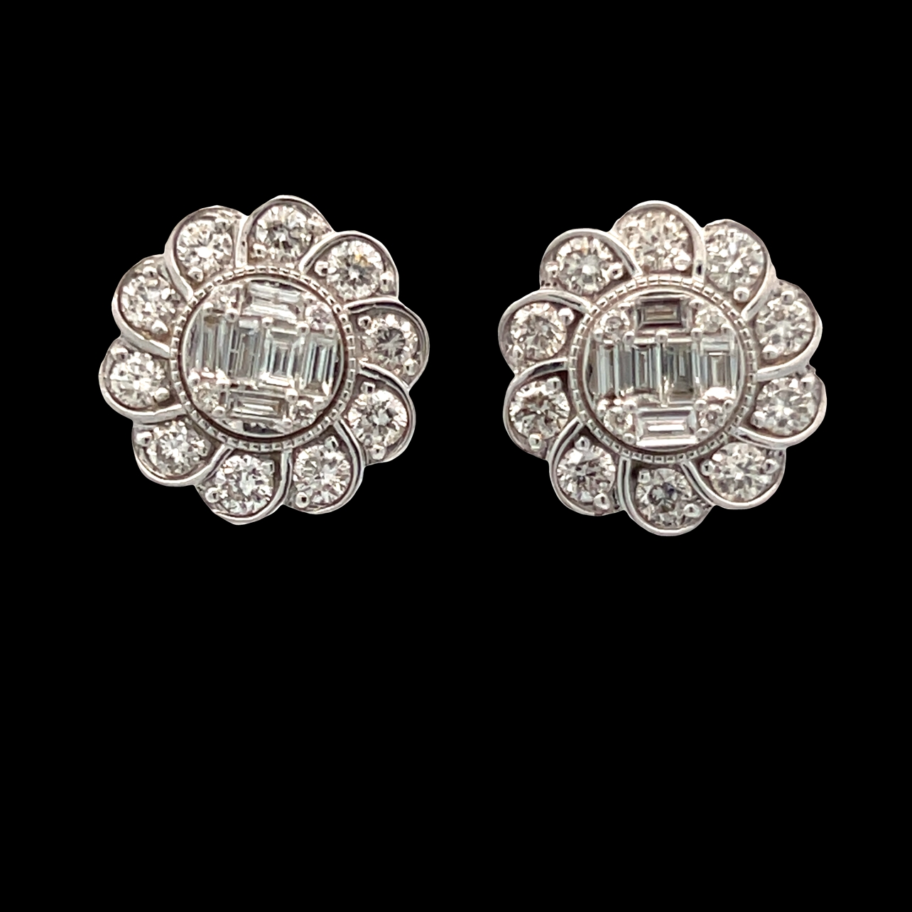 Floral Diamond Earrings