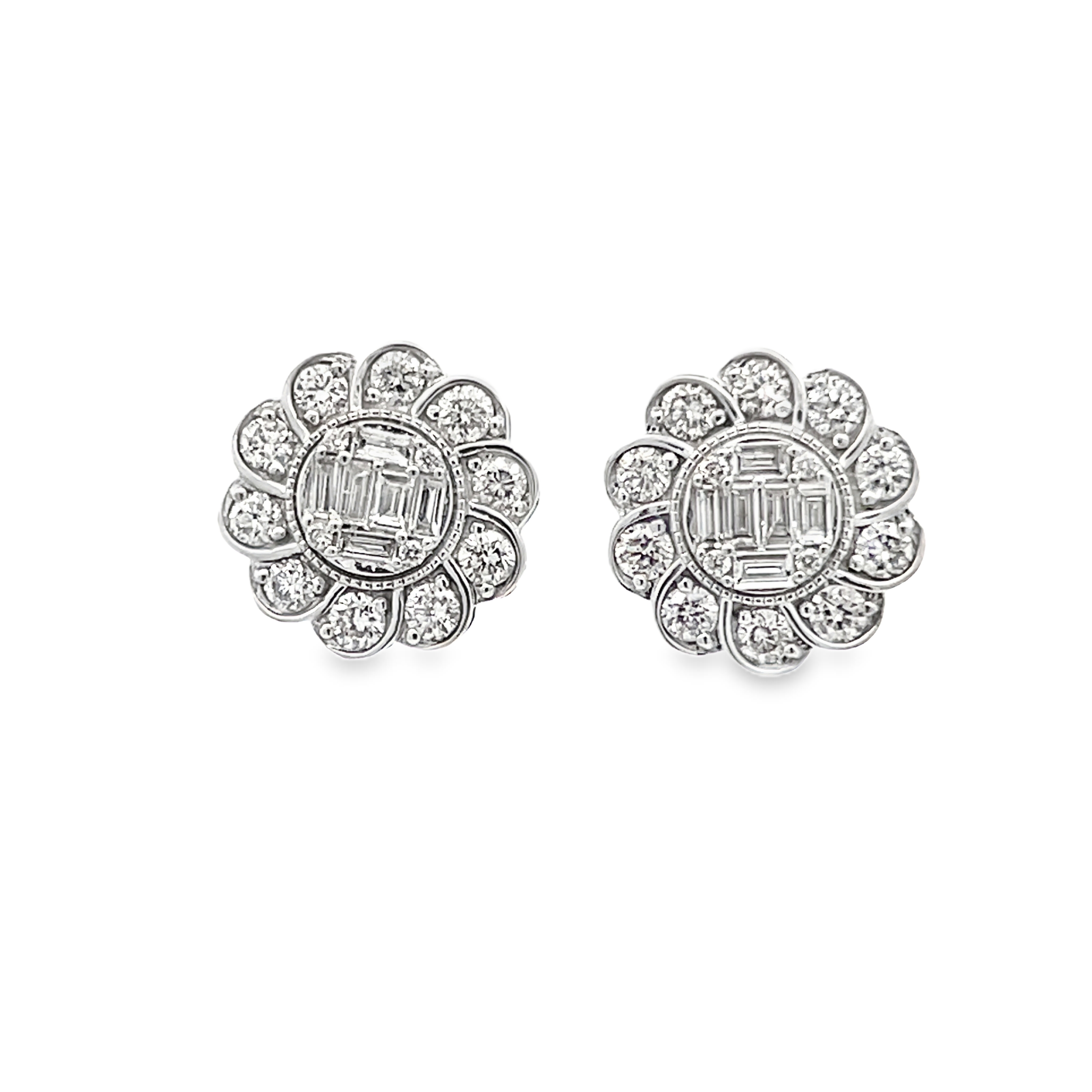 Floral Diamond Earrings