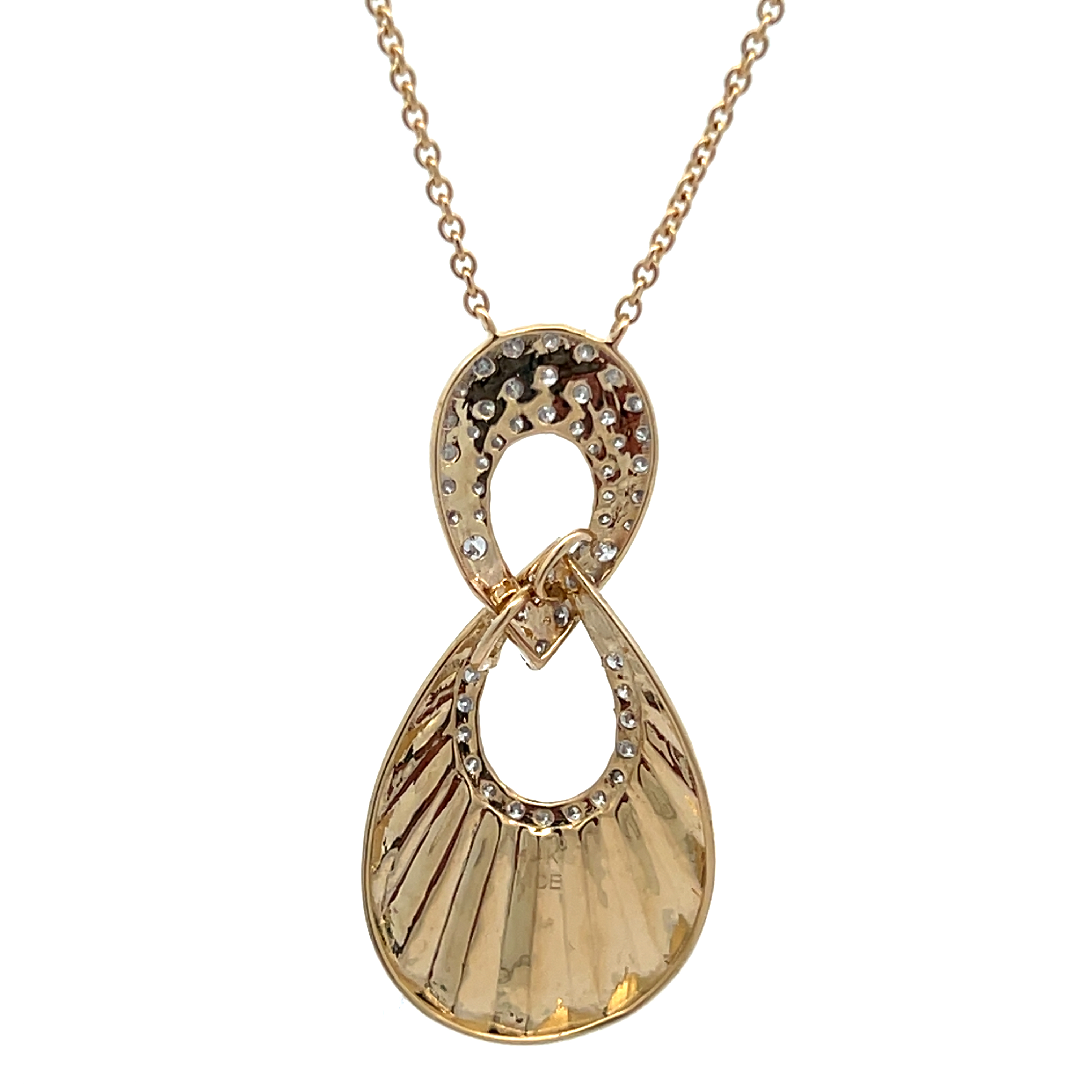 Diamond Infinity Fan Pendant on Chain