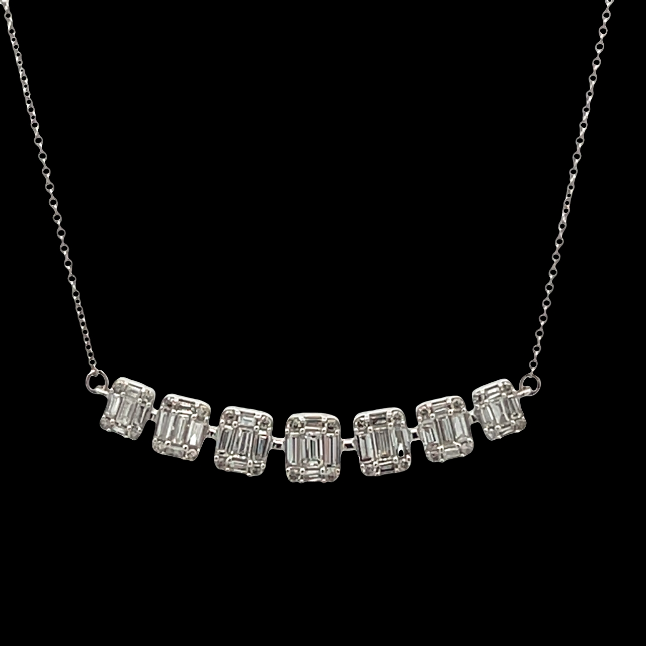 Emerald-Shape Bar Necklace