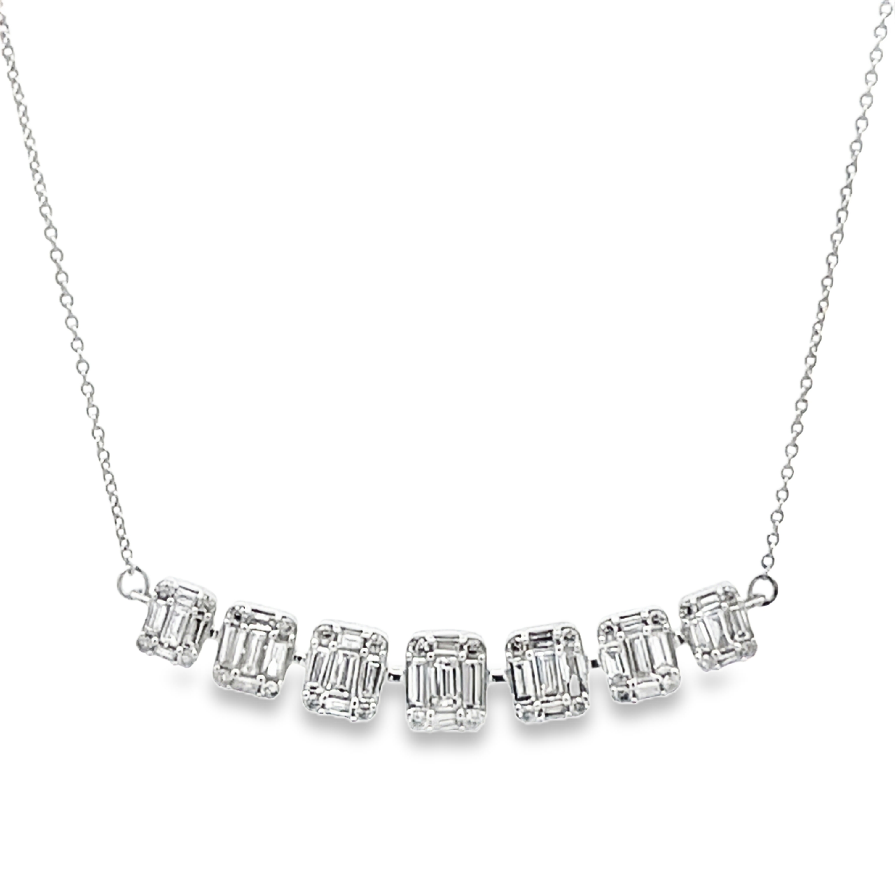 Emerald-Shape Bar Necklace