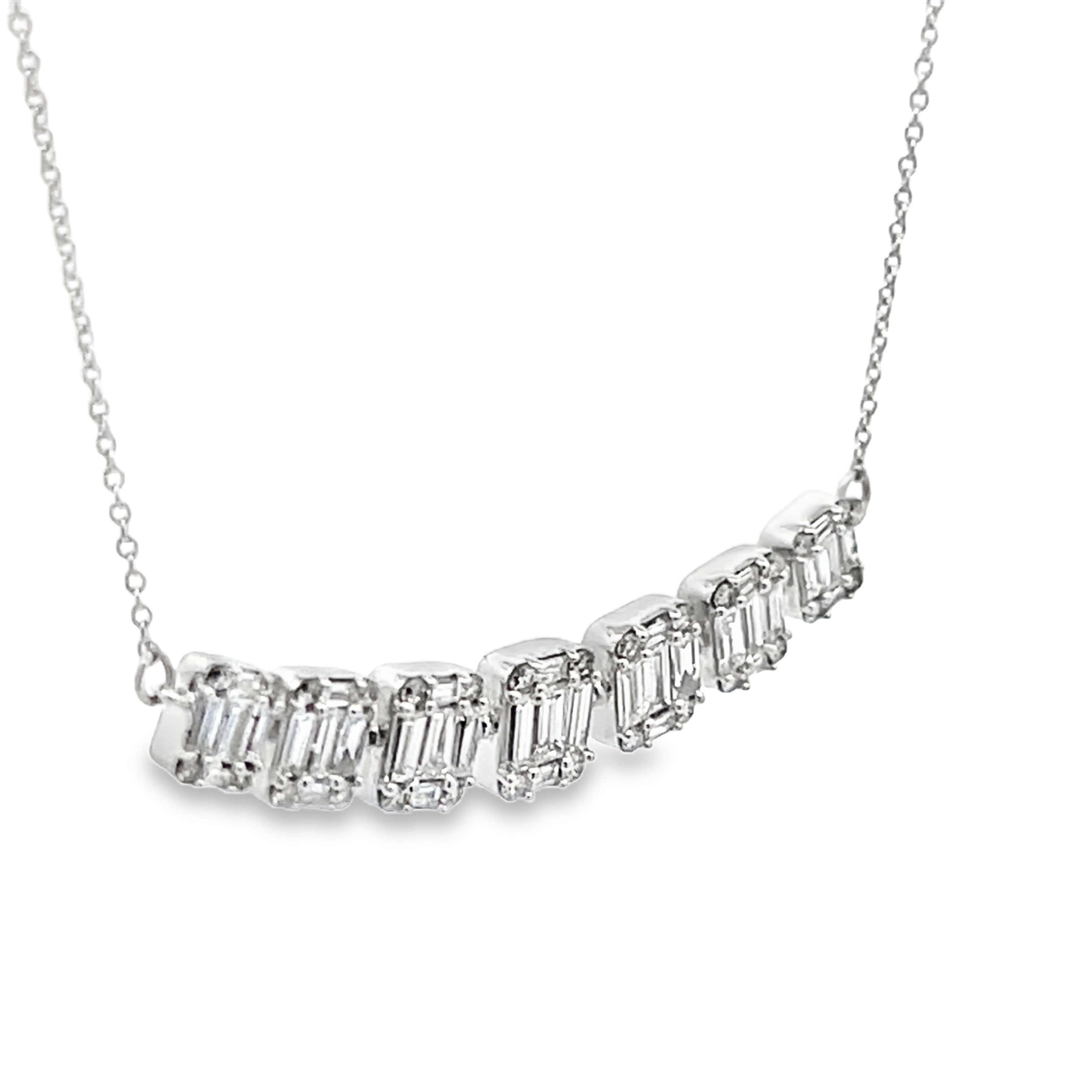 Emerald-Shape Bar Necklace