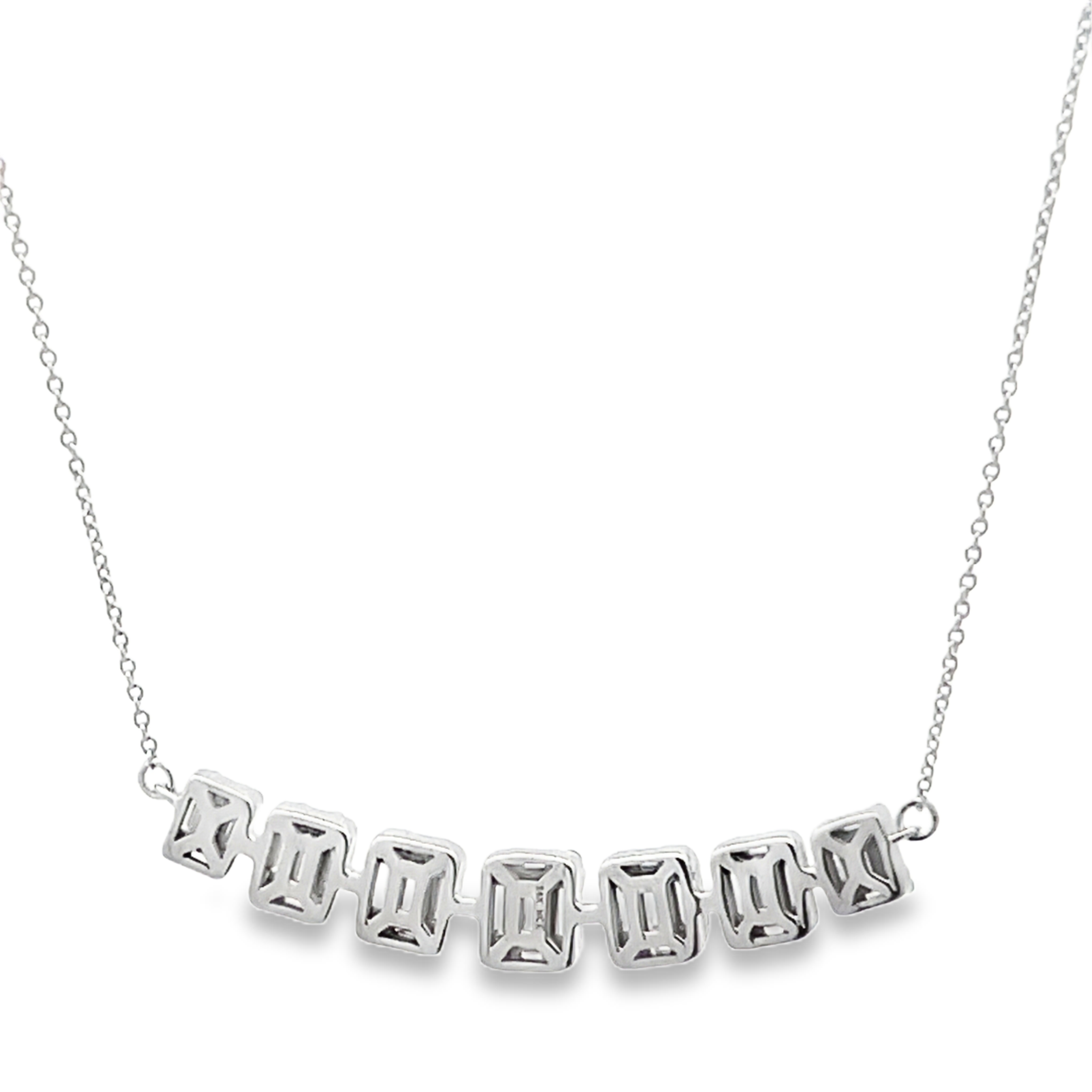 Emerald-Shape Bar Necklace