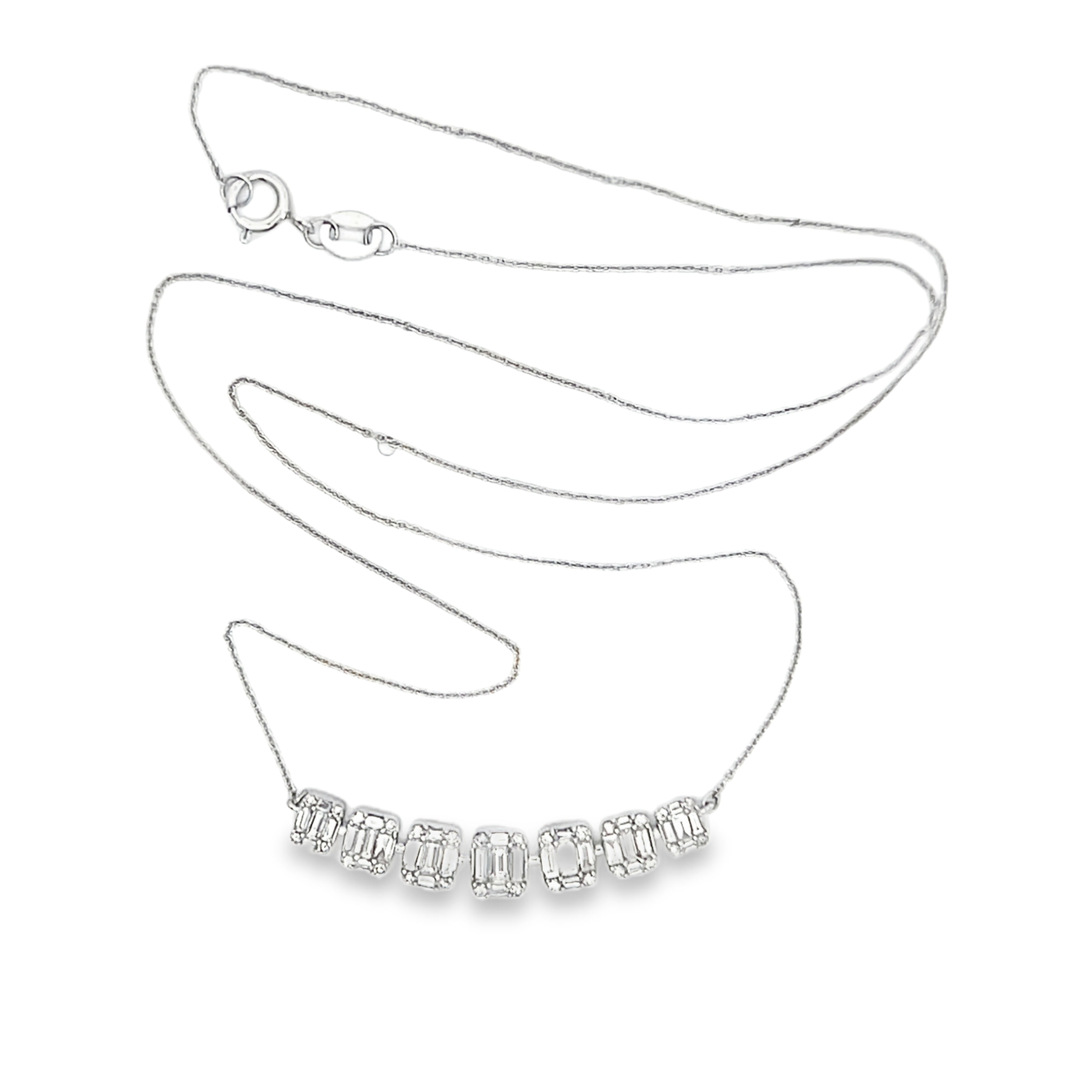 Emerald-Shape Bar Necklace