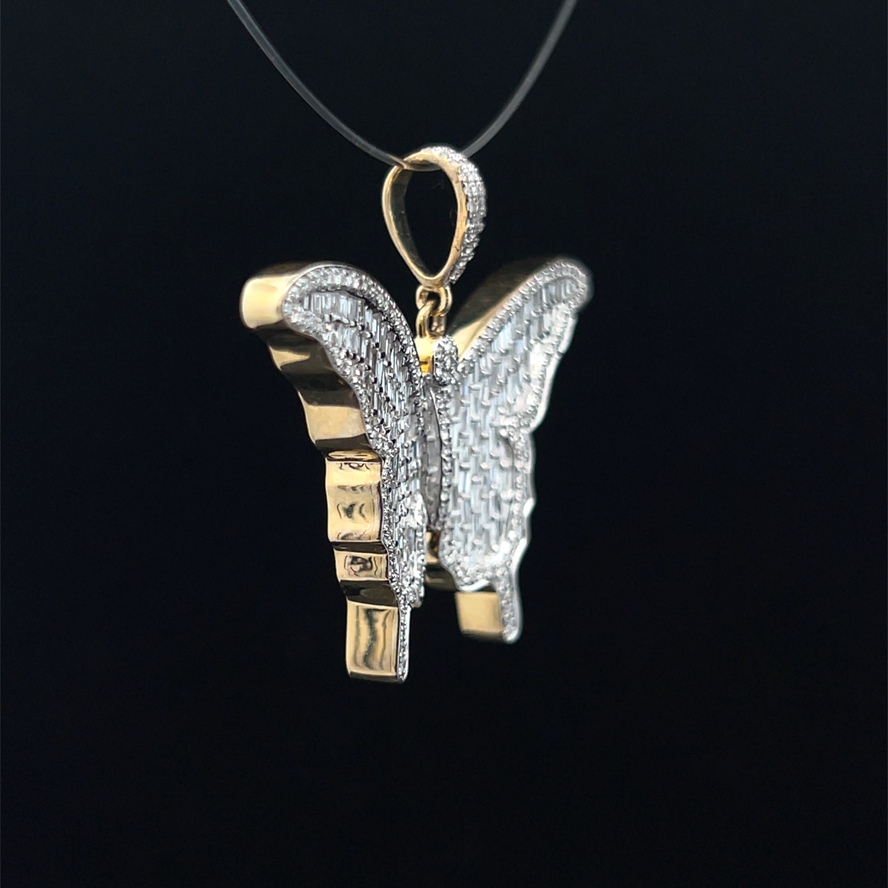 Large Diamond Butterfly Pendant