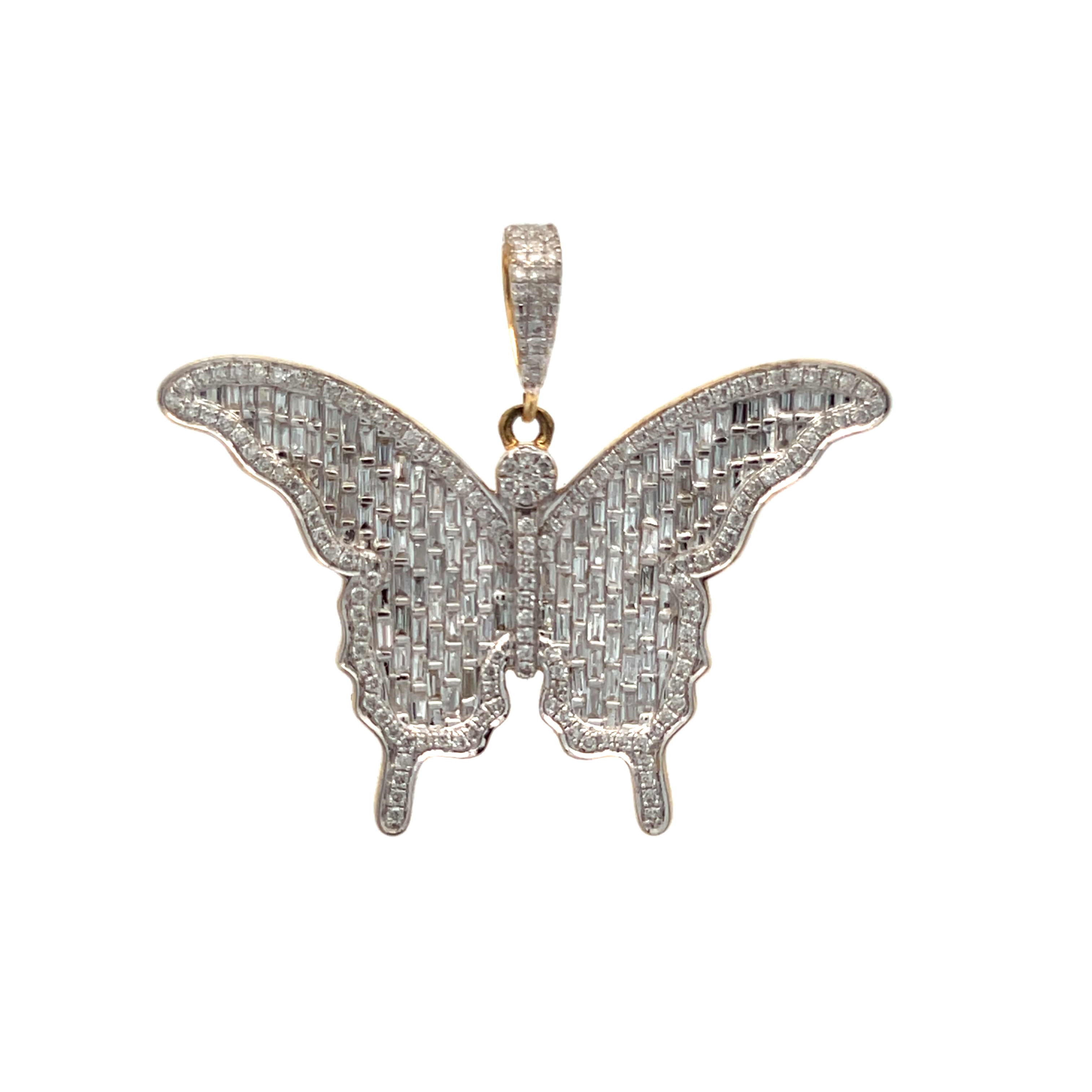 Large Diamond Butterfly Pendant