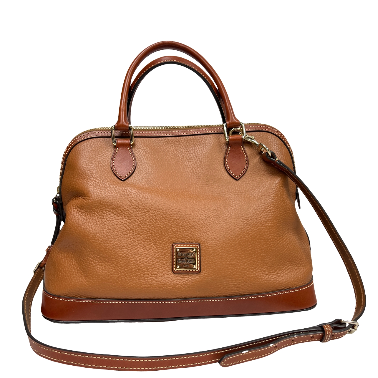 Dooney & Bourke Pebble Grain Zip Zip Satchel Bag