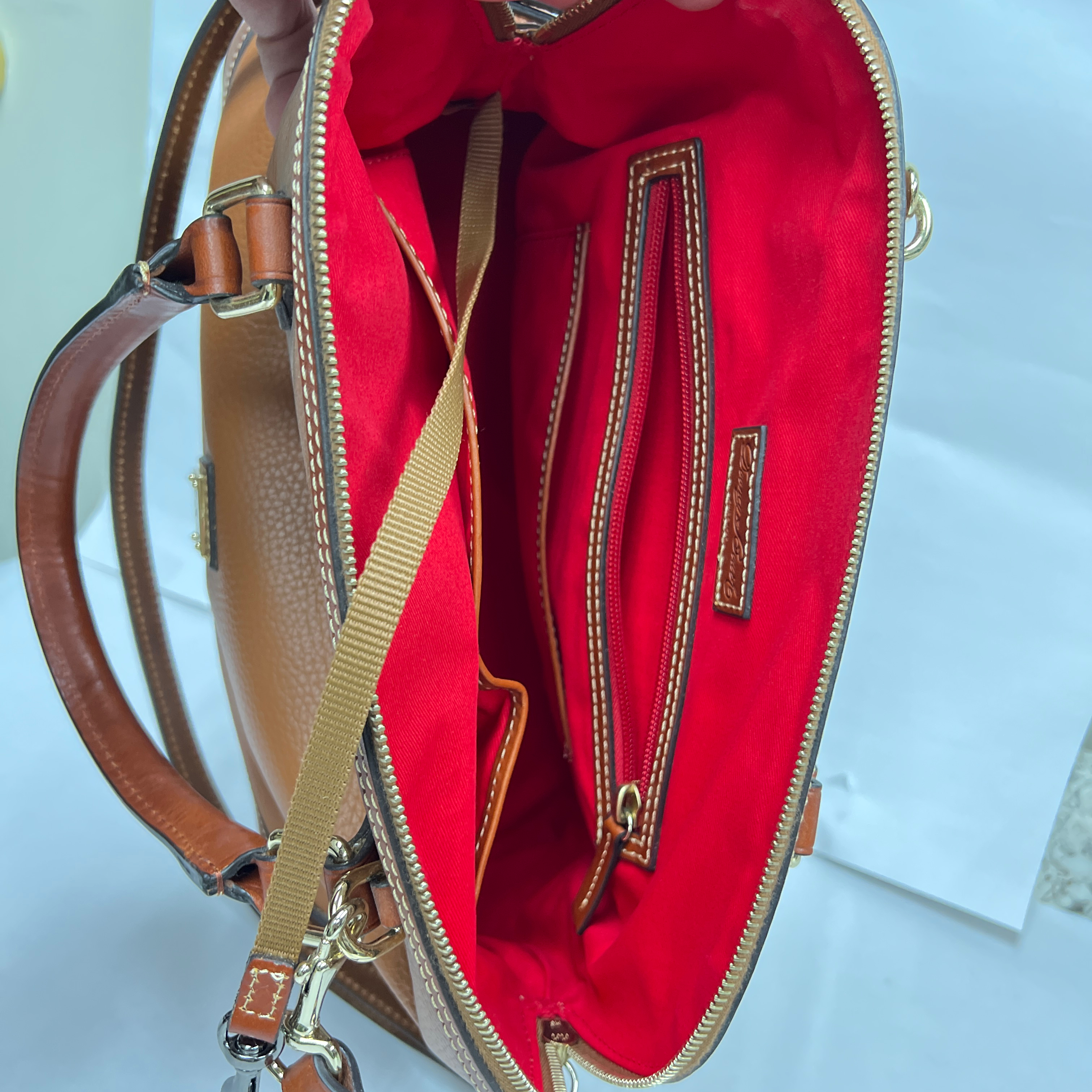 Dooney & Bourke Pebble Grain Zip Zip Satchel Bag