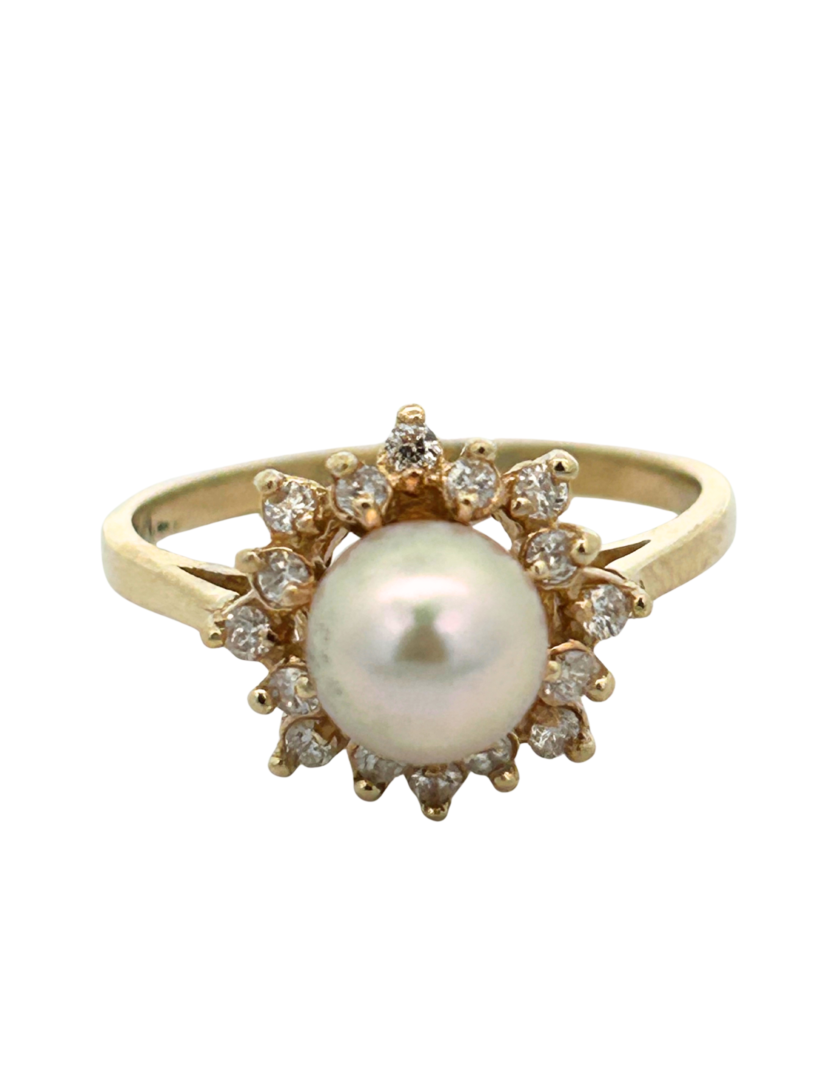 Pearl and Diamond Ring