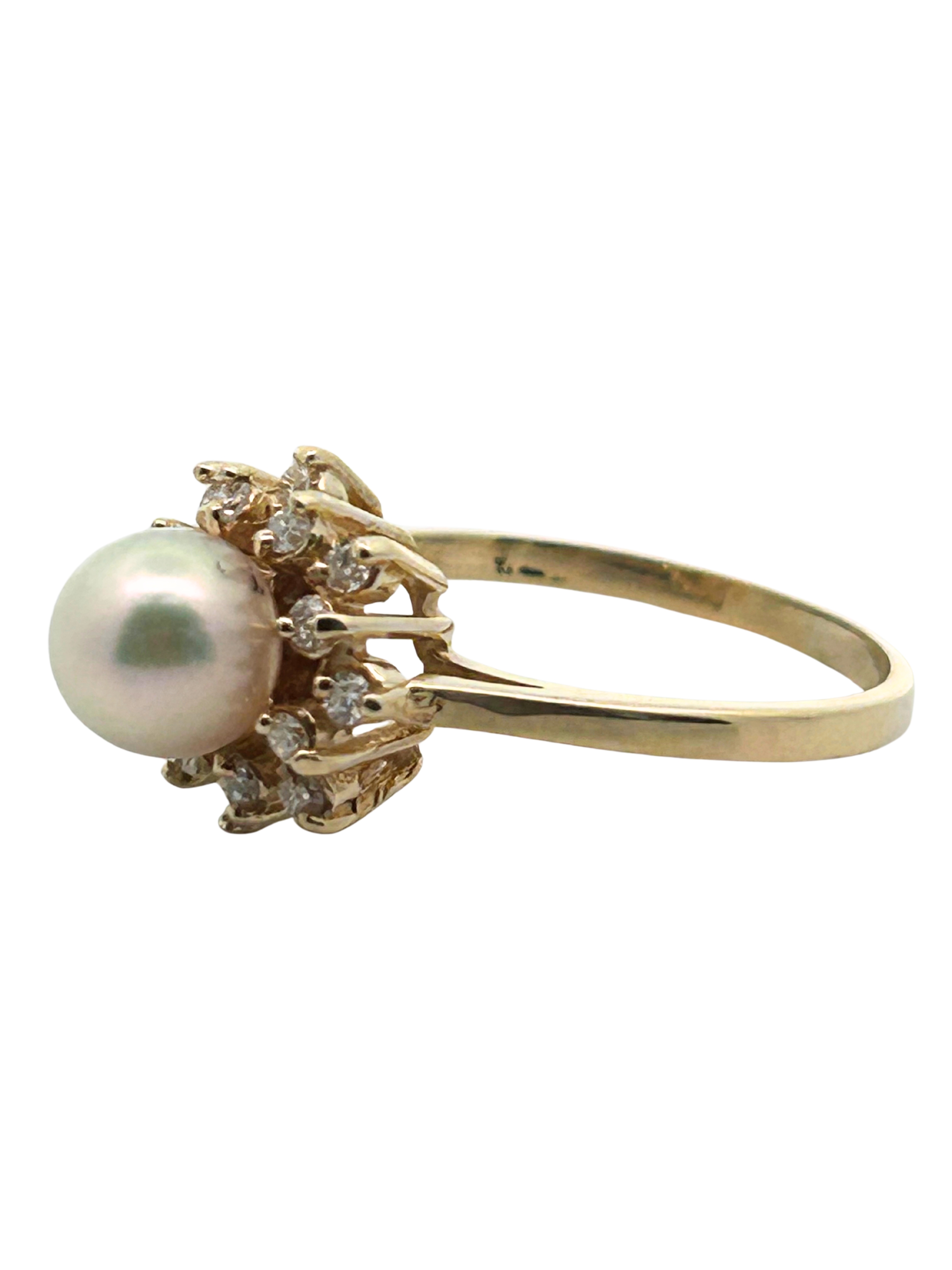 Pearl and Diamond Ring