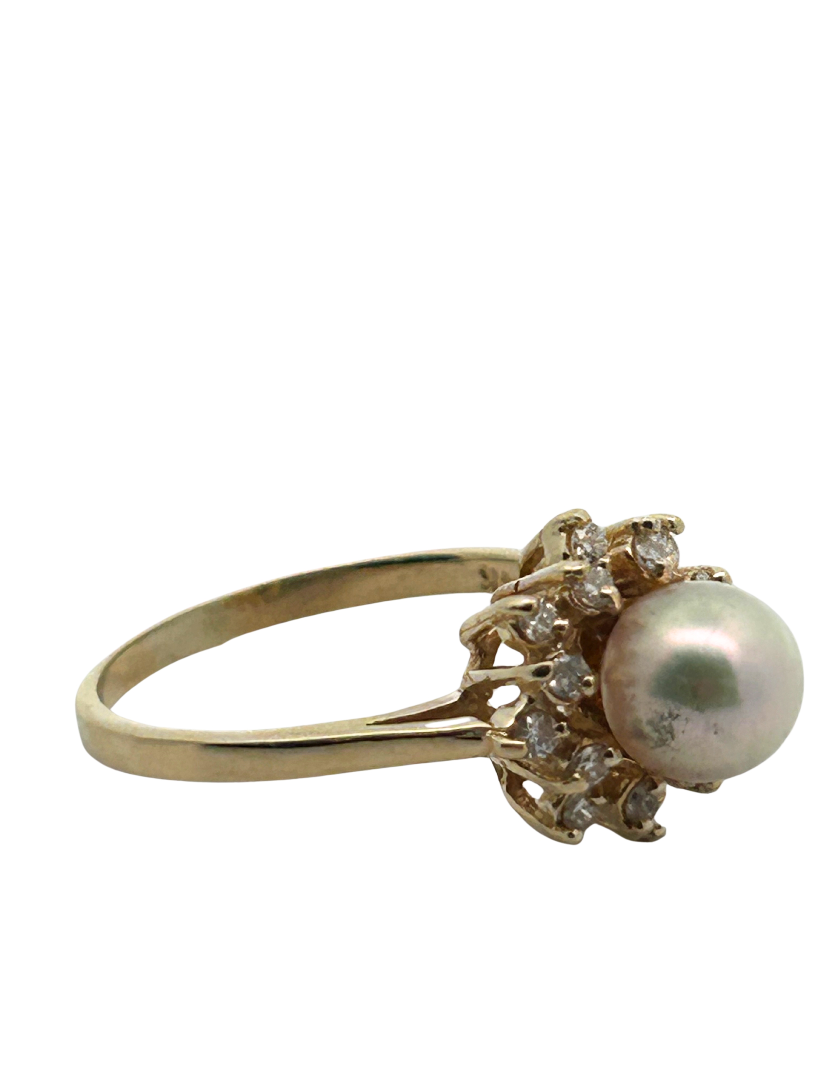 Pearl and Diamond Ring