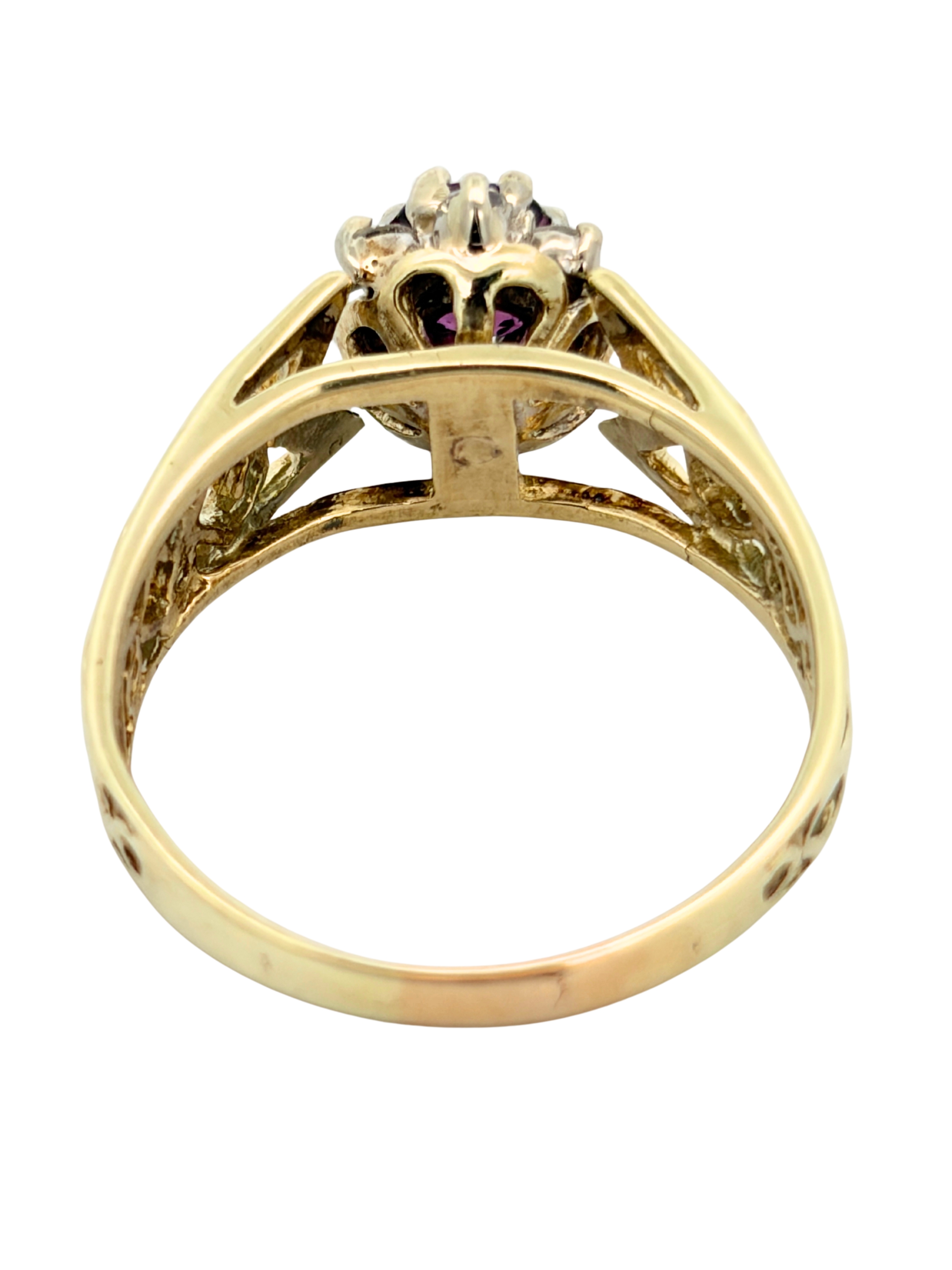 14K Sapphire & Diamond Ring