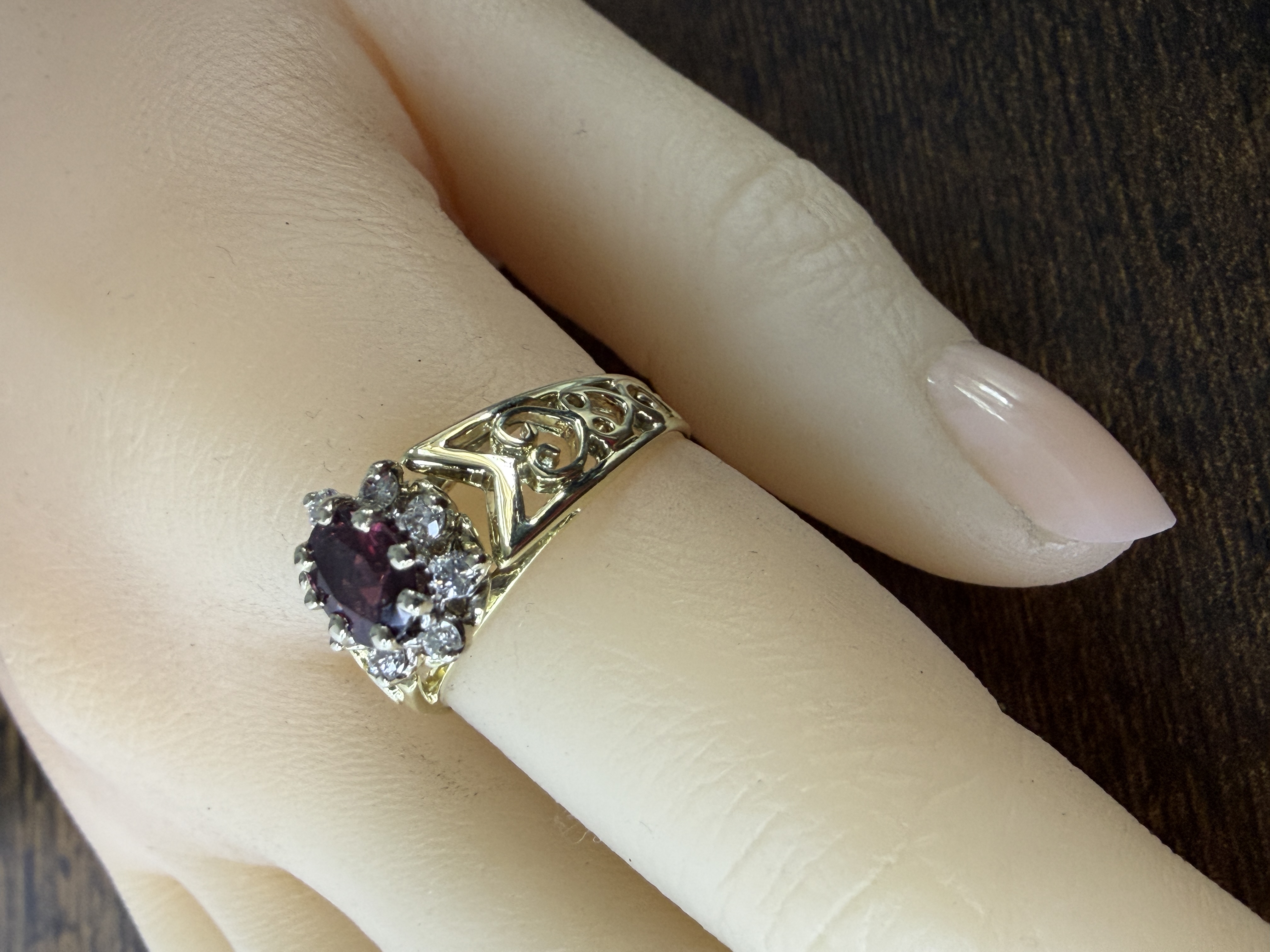 14K Sapphire & Diamond Ring