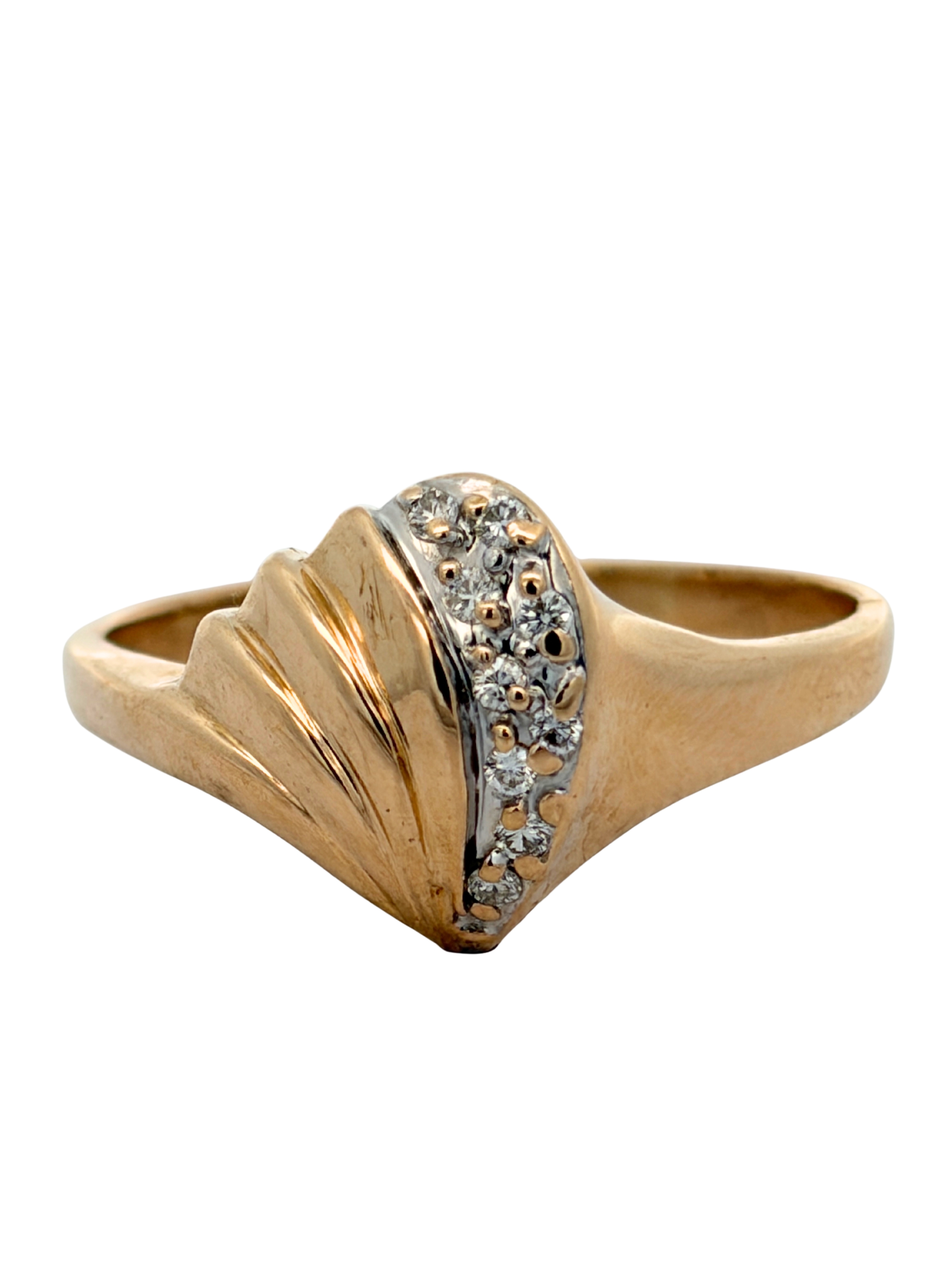 14K Two Tone Diamond Ring