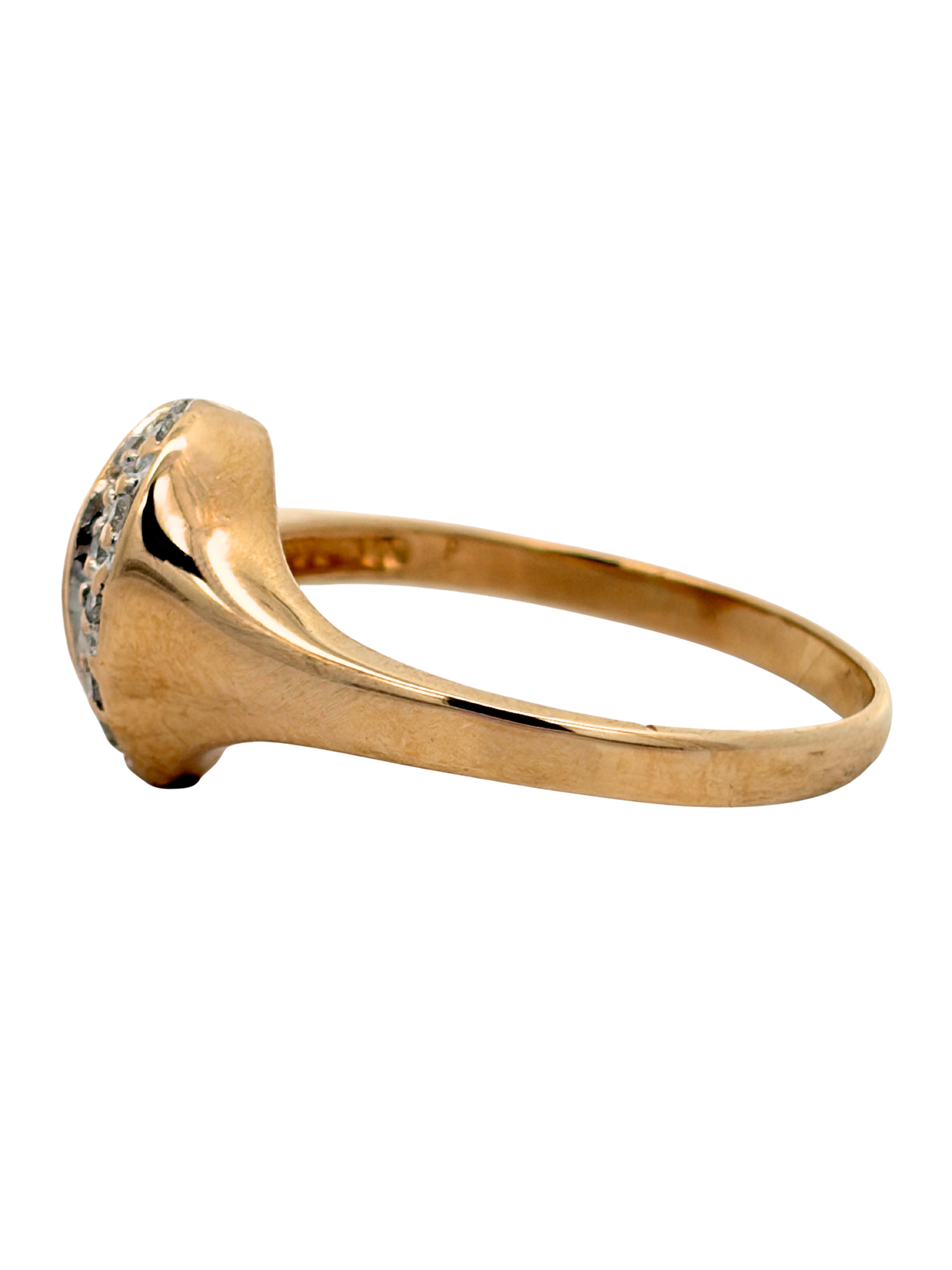 14K Two Tone Diamond Ring