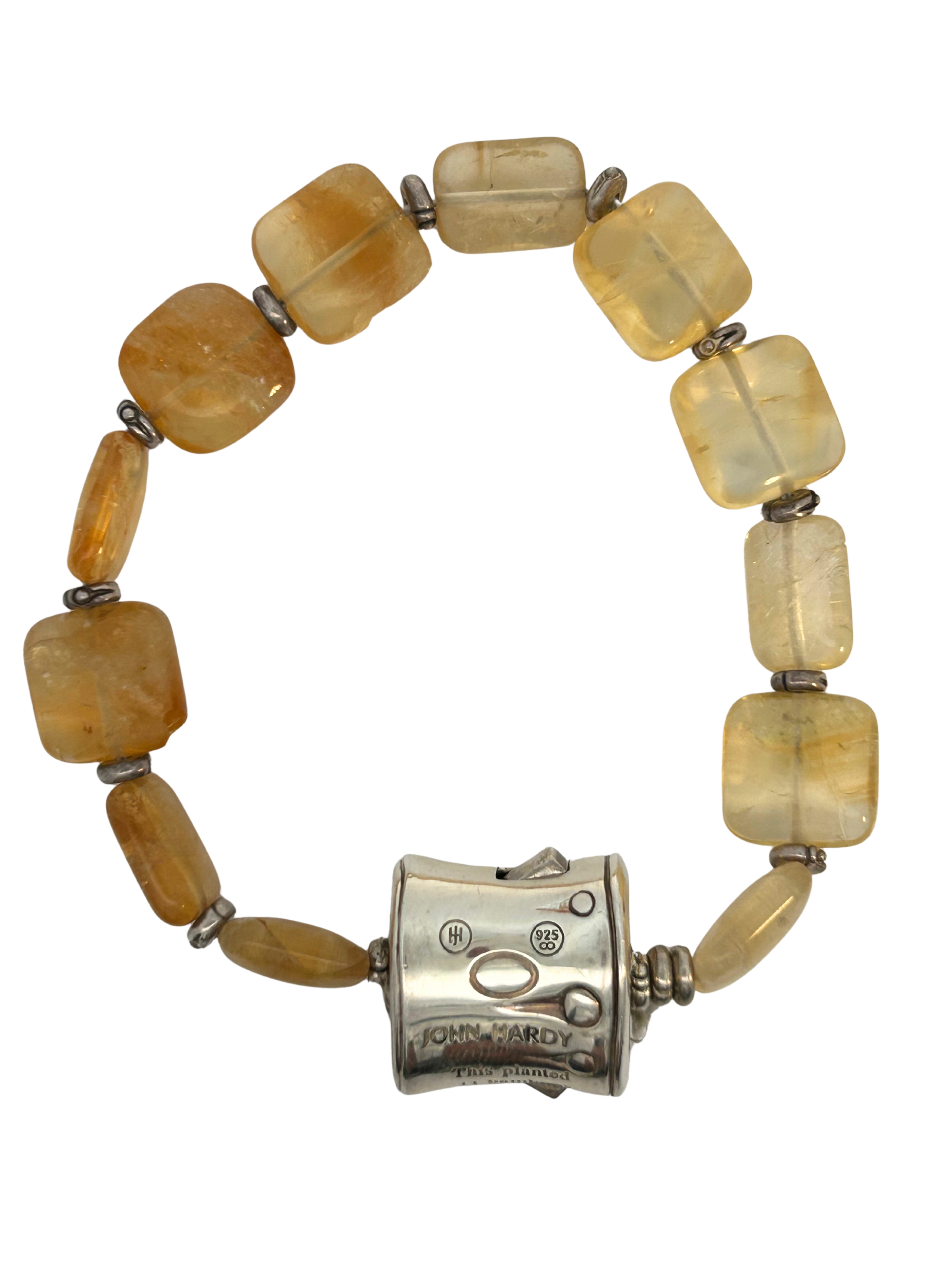John Hardy Bamboo Collection Citrine & Sterling Silver Bracelet