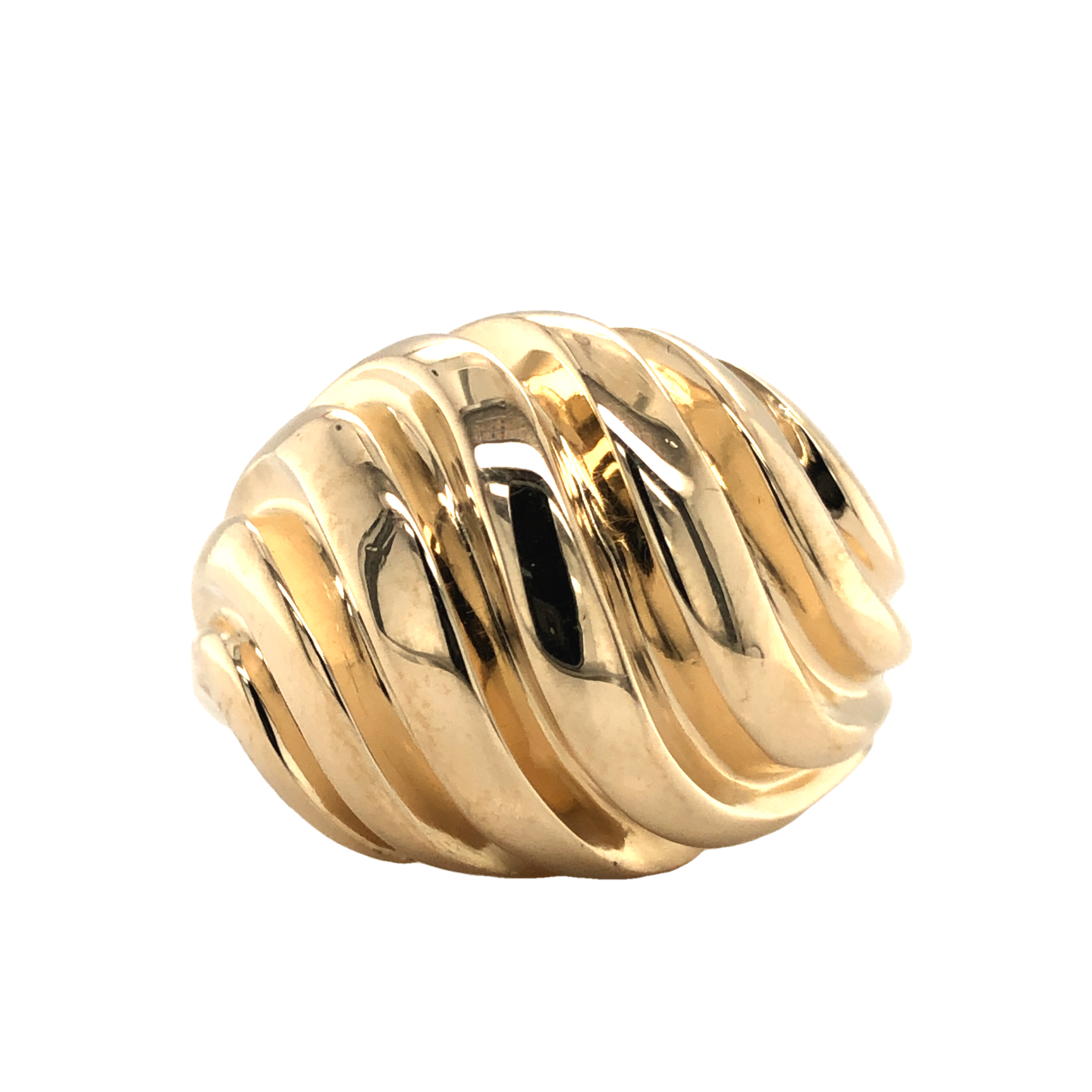 14K Yellow Gold Dome Ring