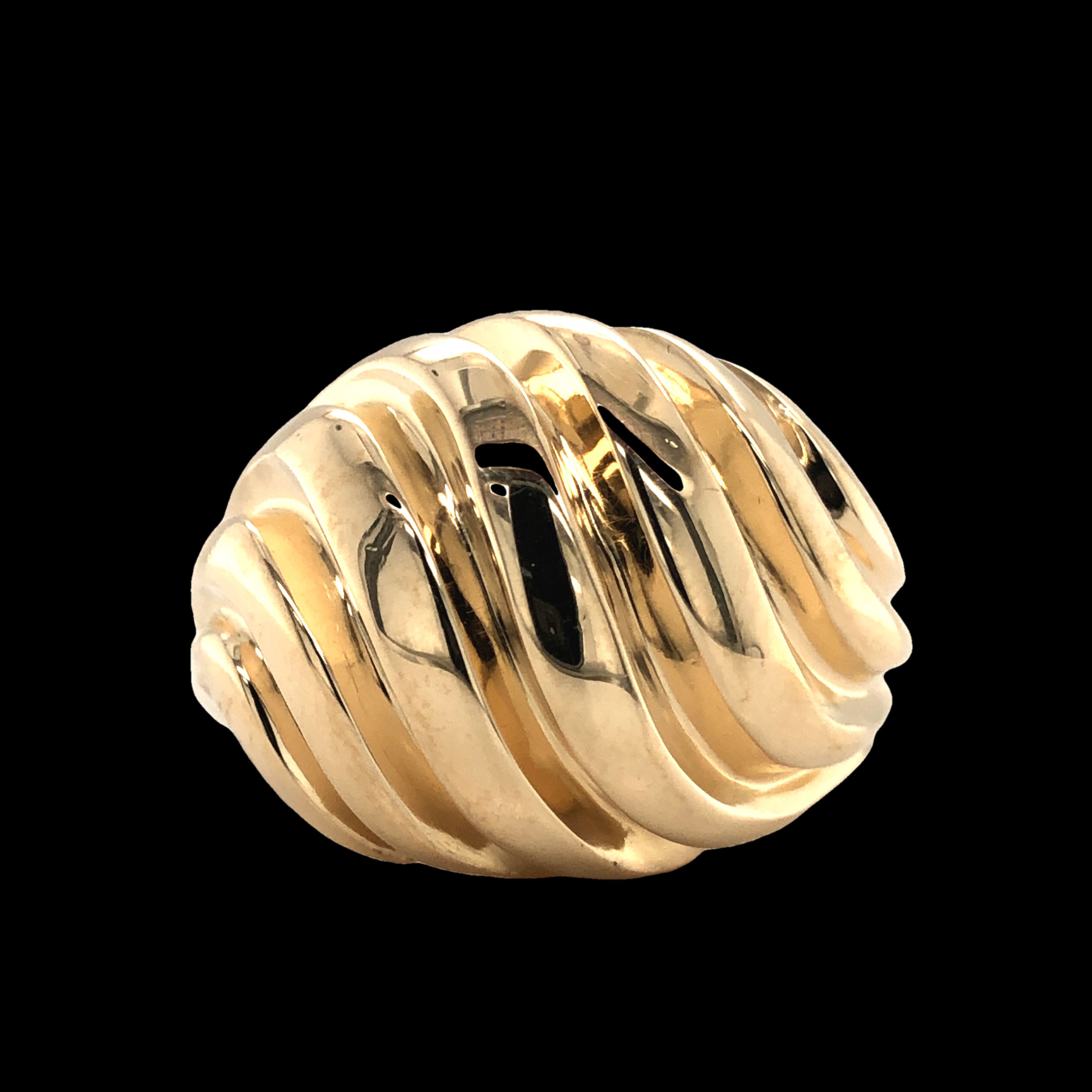14K Yellow Gold Dome Ring