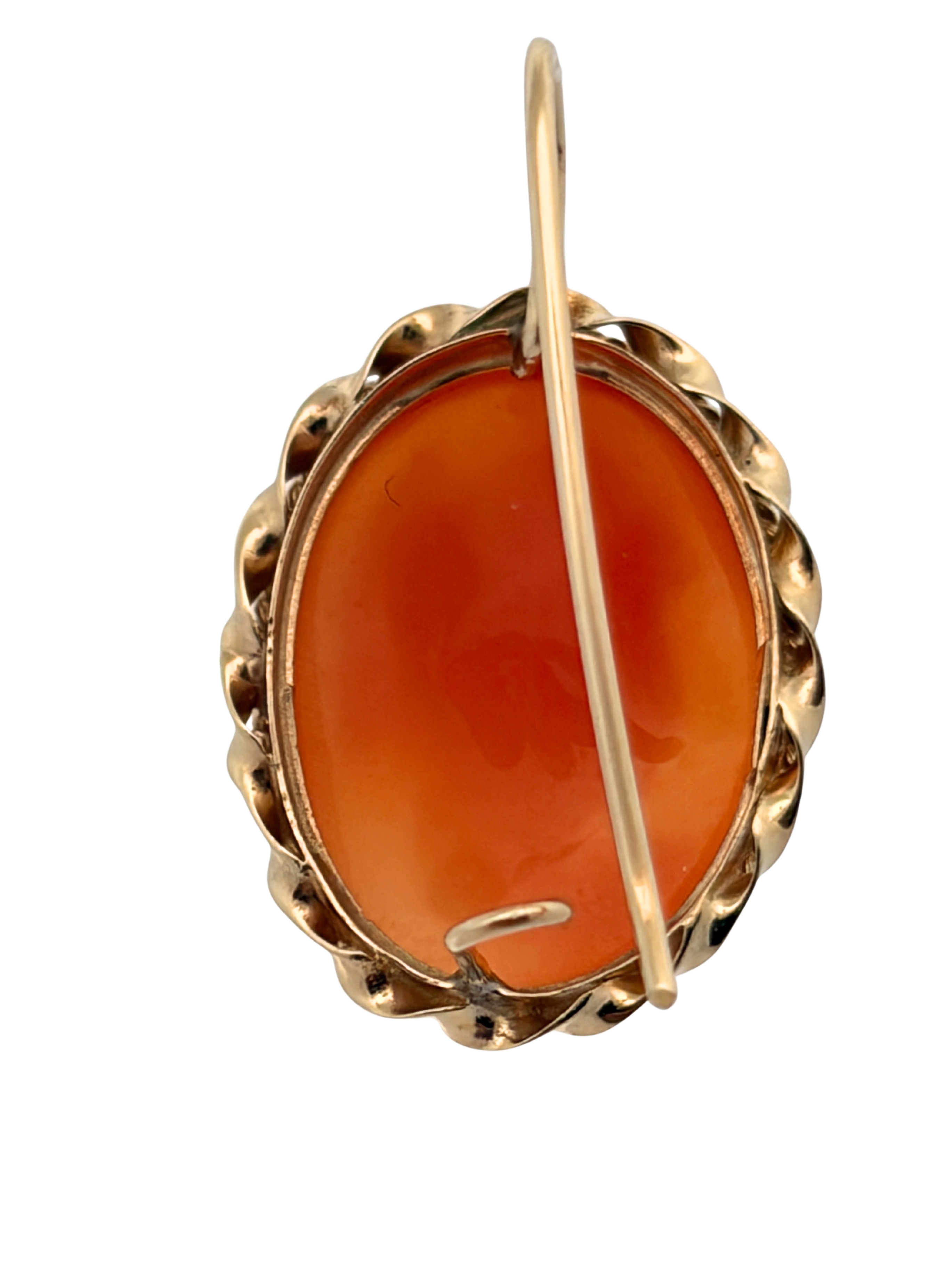14K Cameo Earrings