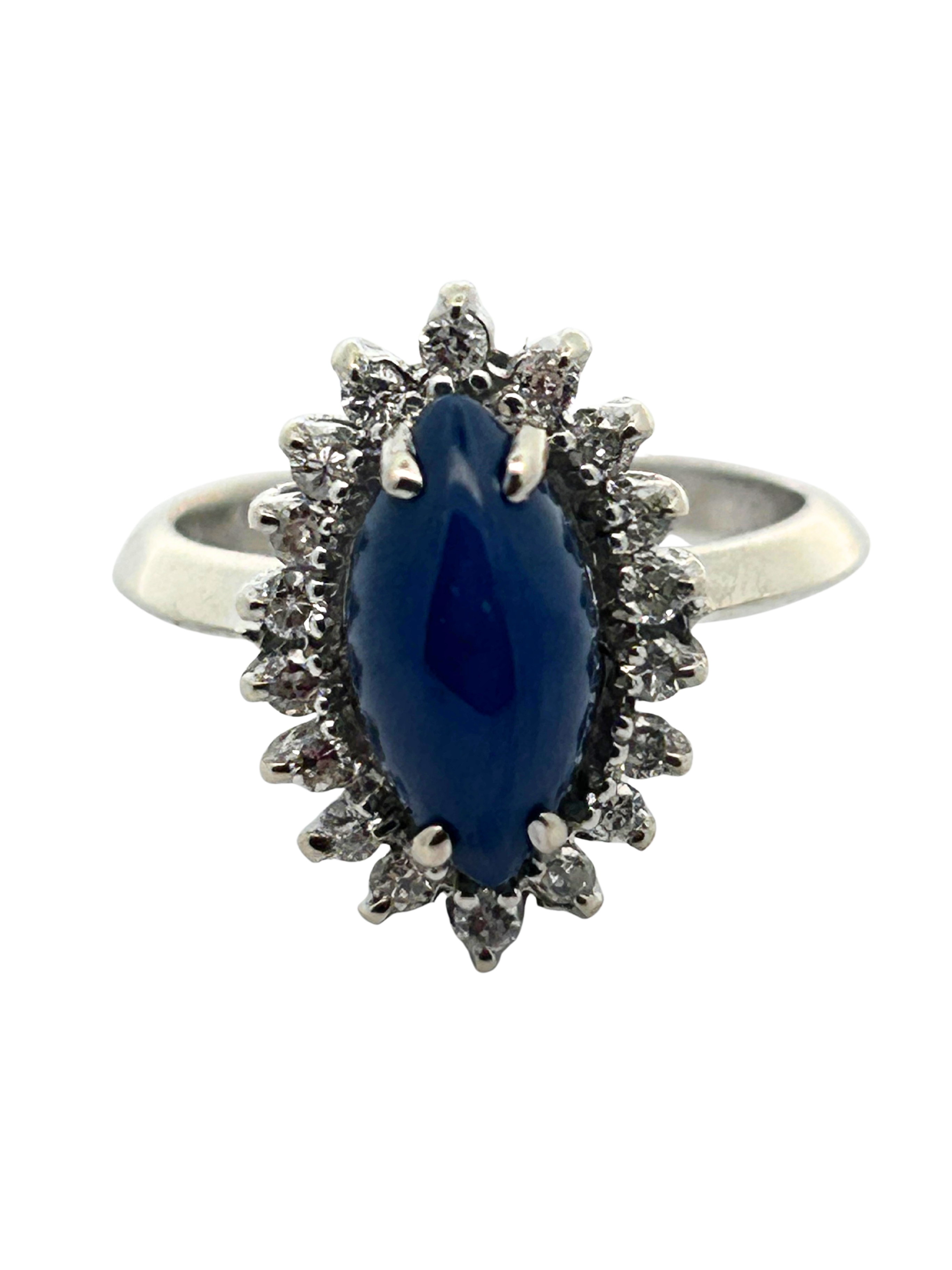 14K Star Sapphire & Diamond Ring