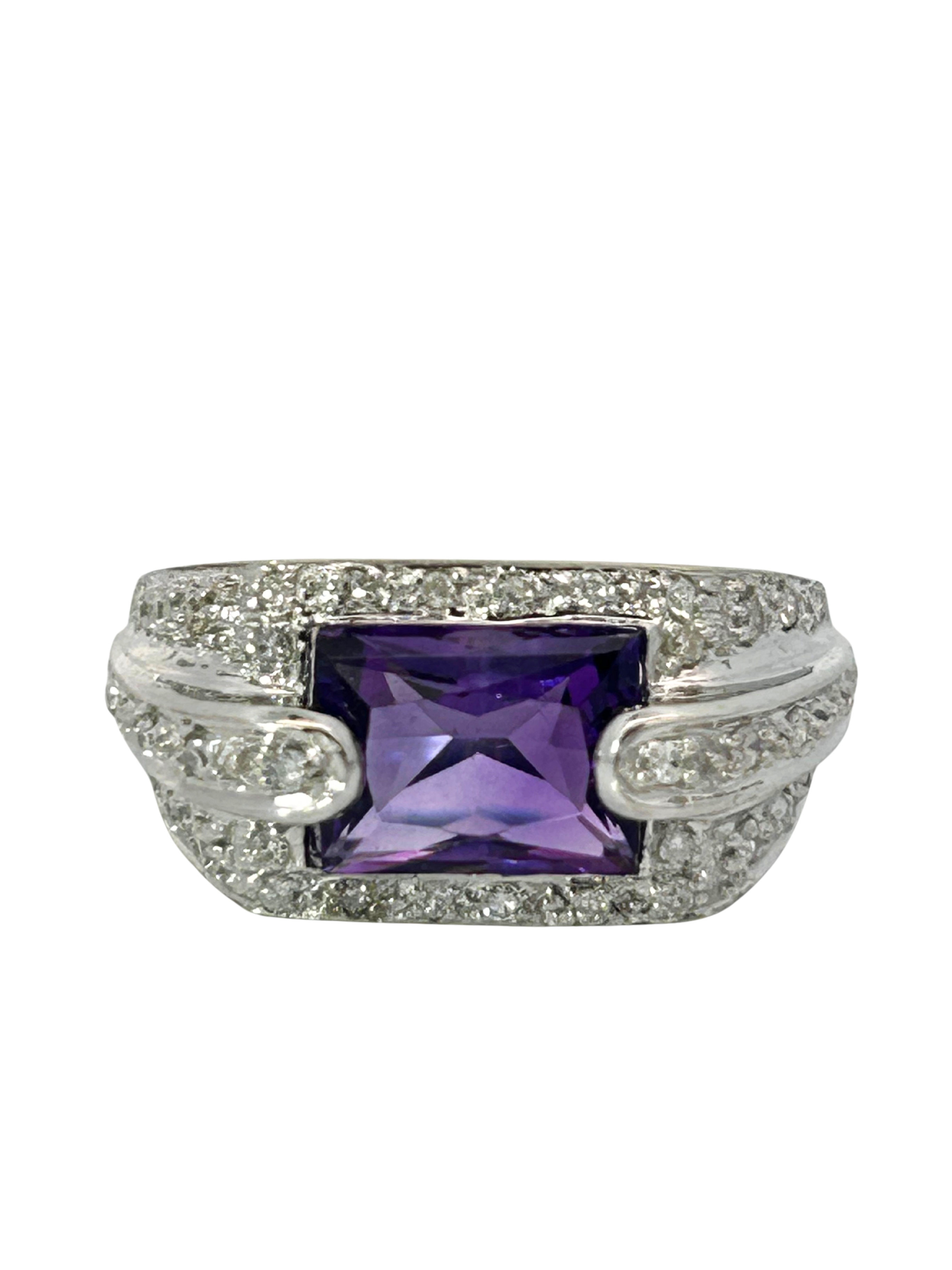 Amethyst & Diamond Ring
