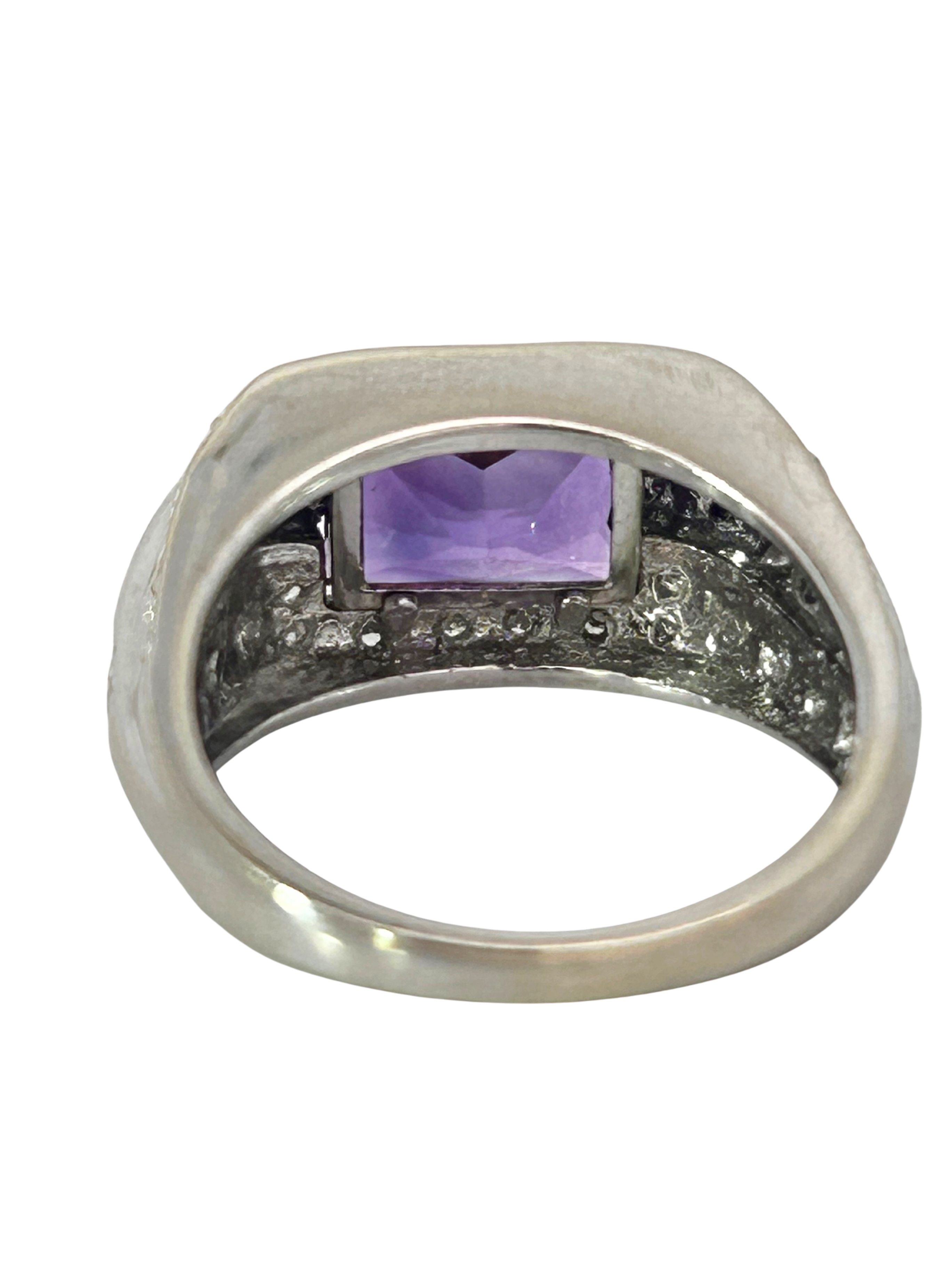 Amethyst & Diamond Ring
