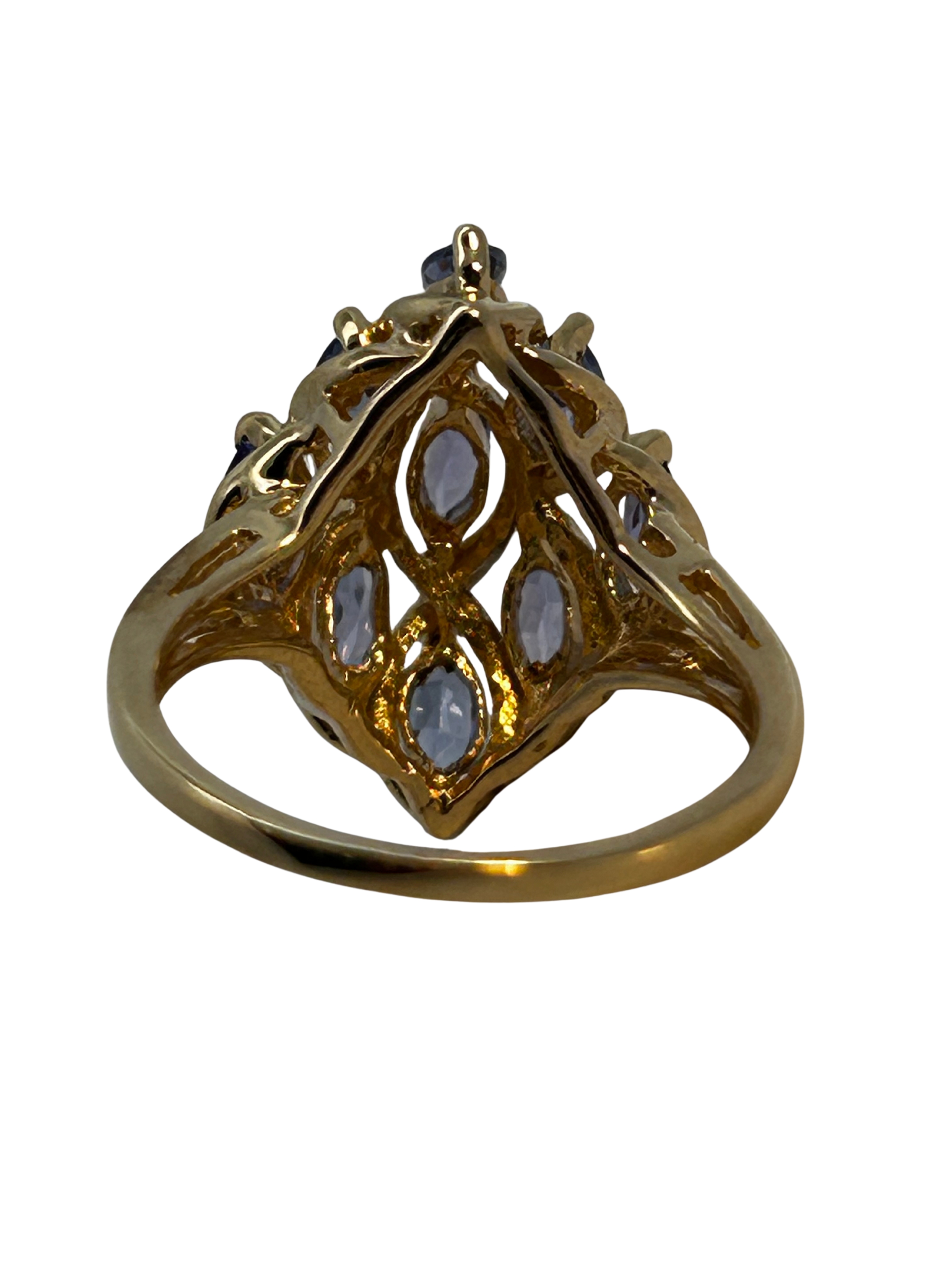 10K Tanzanite Cluster Ring