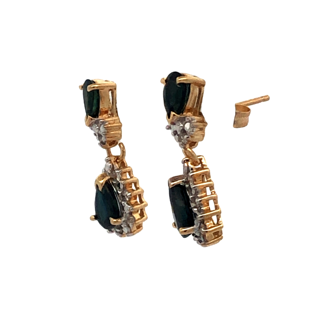 Sapphire and Diamond Earrings