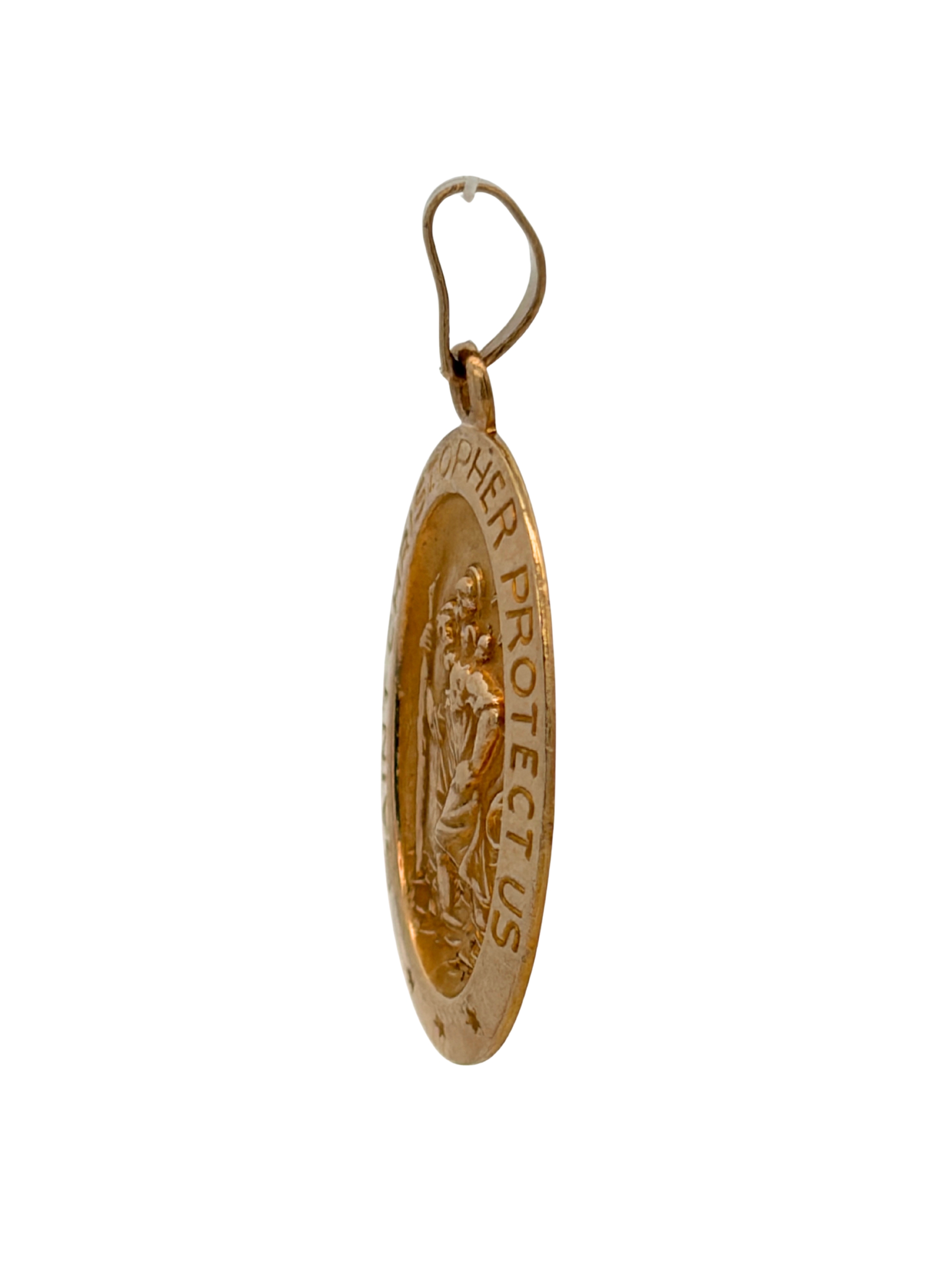 14K St Christopher Pendant