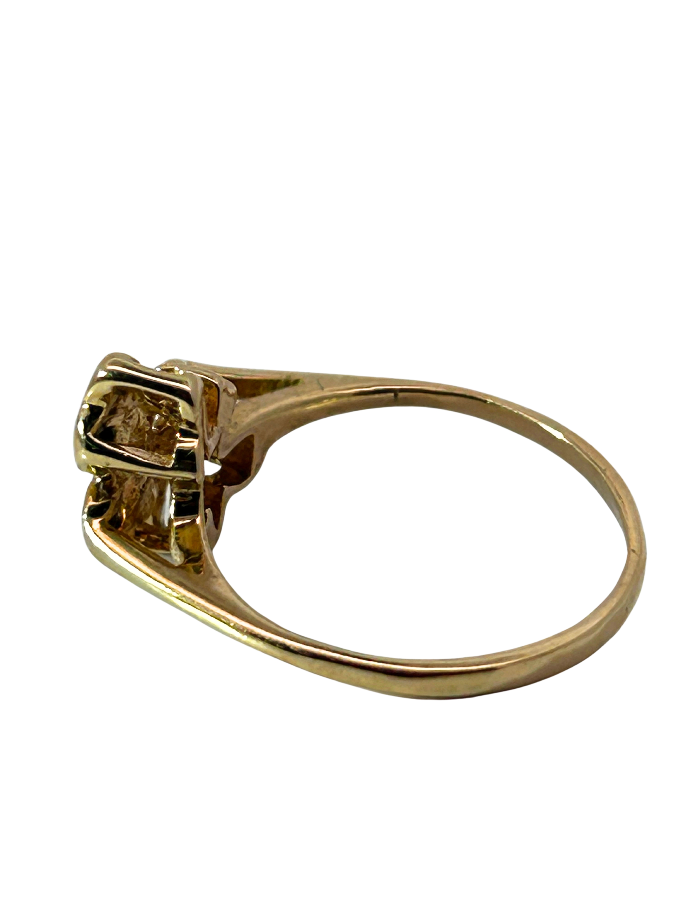 10K Diamond Butterfly Ring
