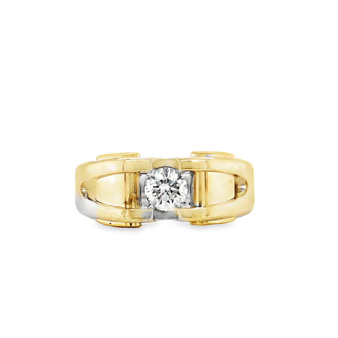 Two Tone Diamond Band Ring
